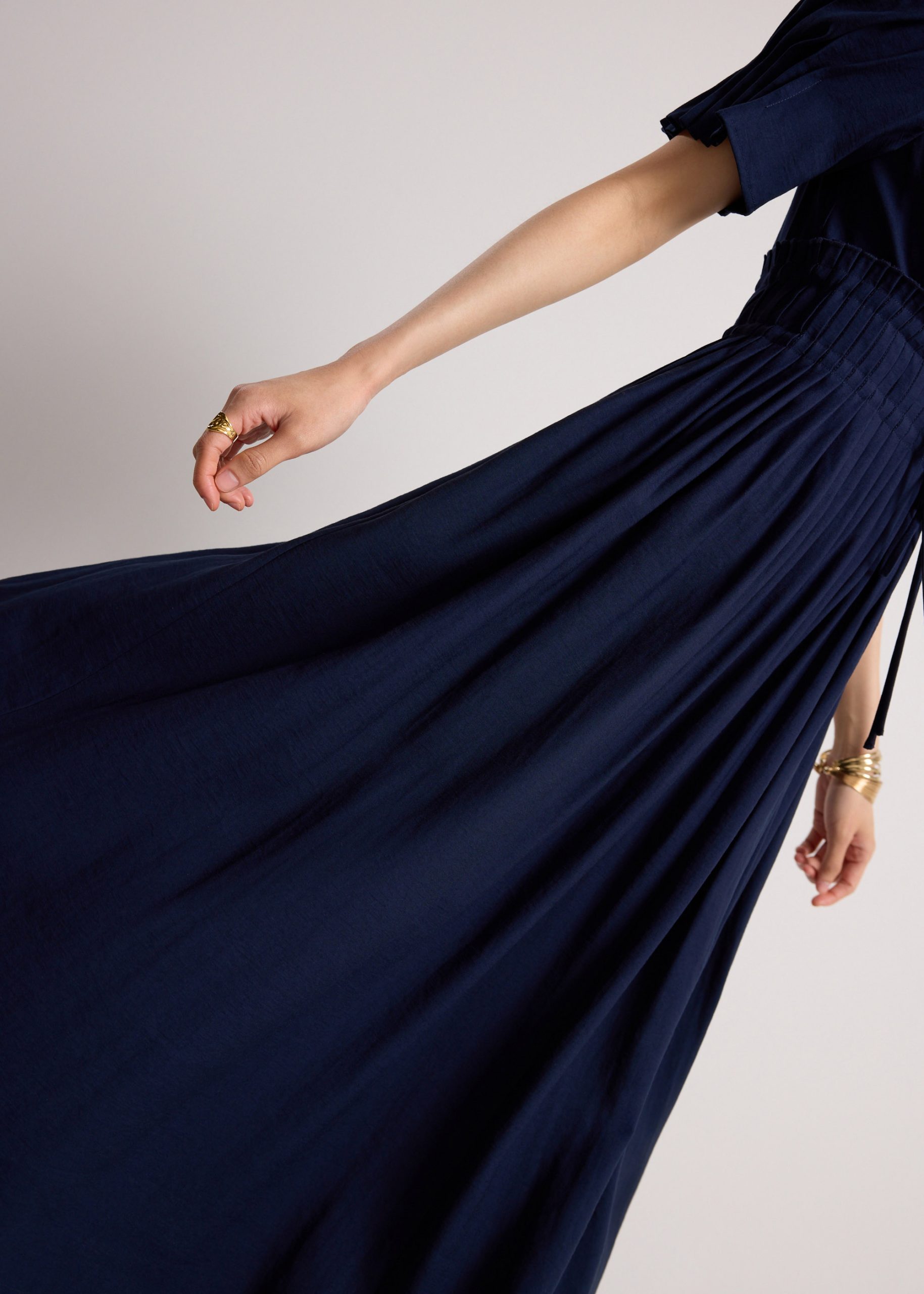 V-Neck Puff Sleeve Fit & Flare Midaxi Dress - Image 14