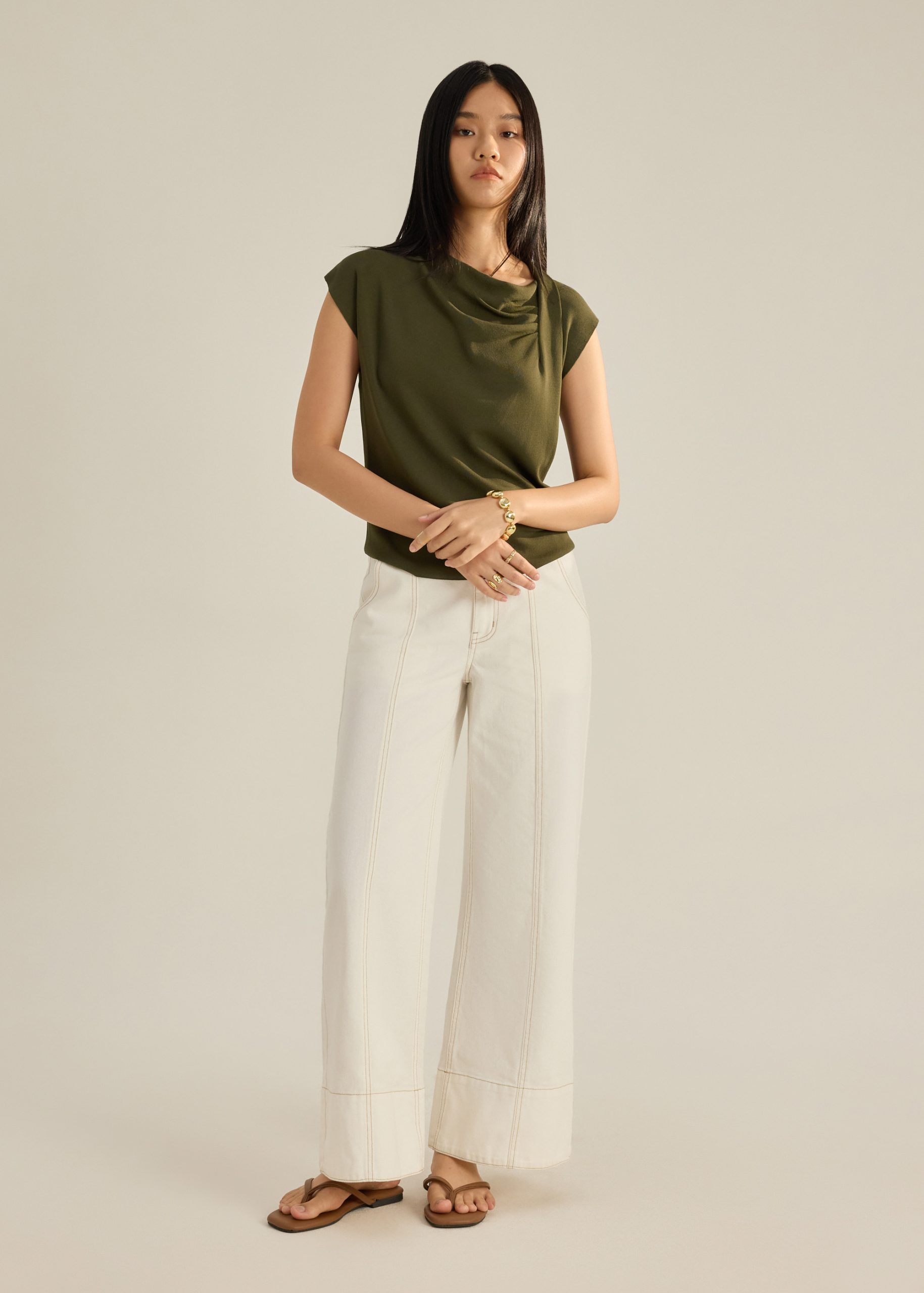 Chelsea Knit Cowl Neck Top - Image 7