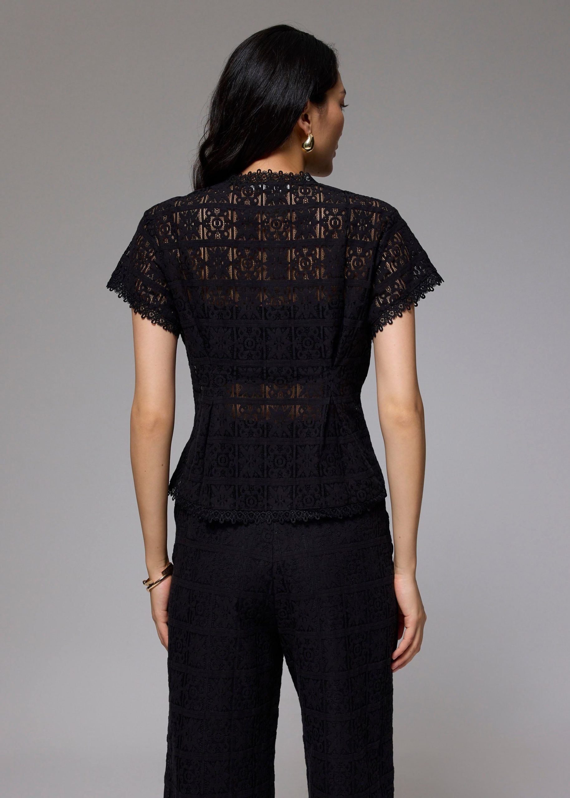 Lace Round Neck Fit & Flare Top - Image 6