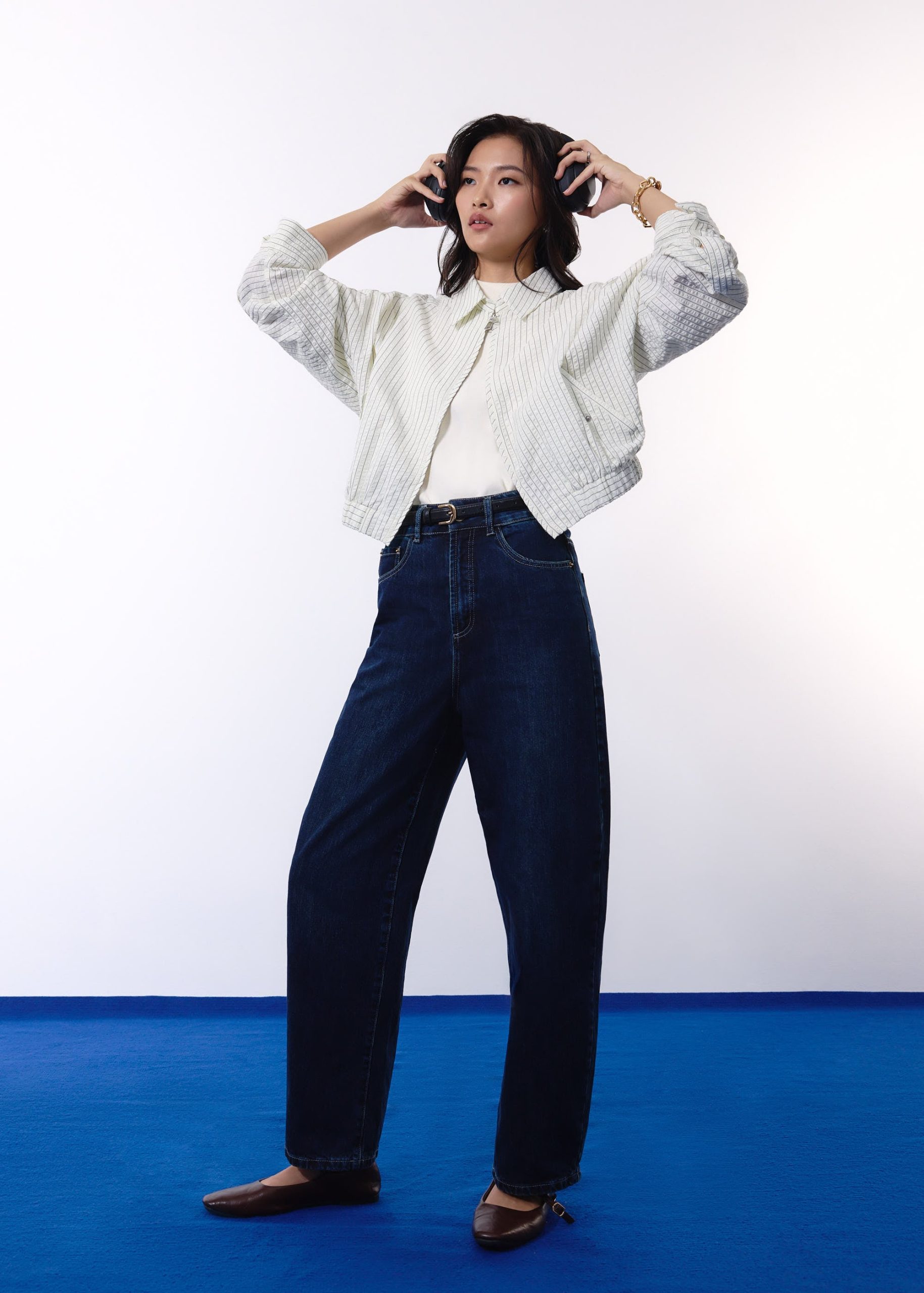 Mia Relaxed Knit Mock Neck Tee - Image 9