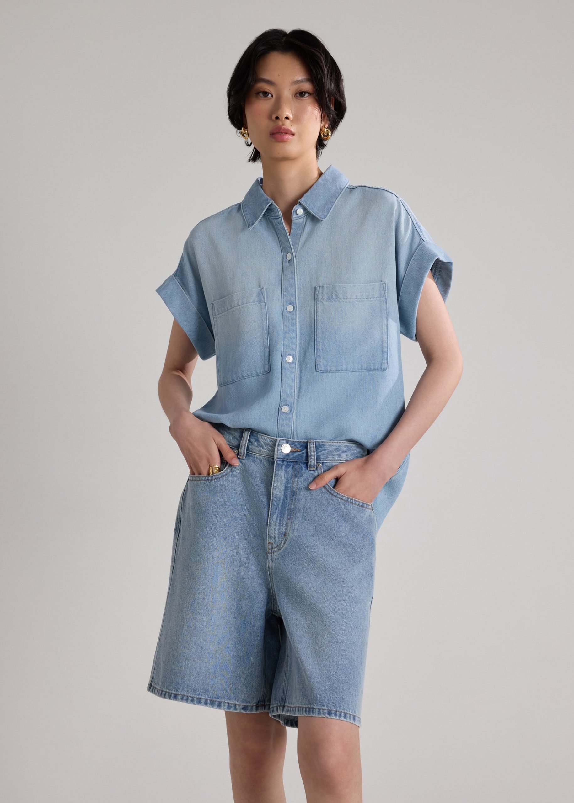 Winnie Lyocell Chambray Relaxed Shirt - Image 15