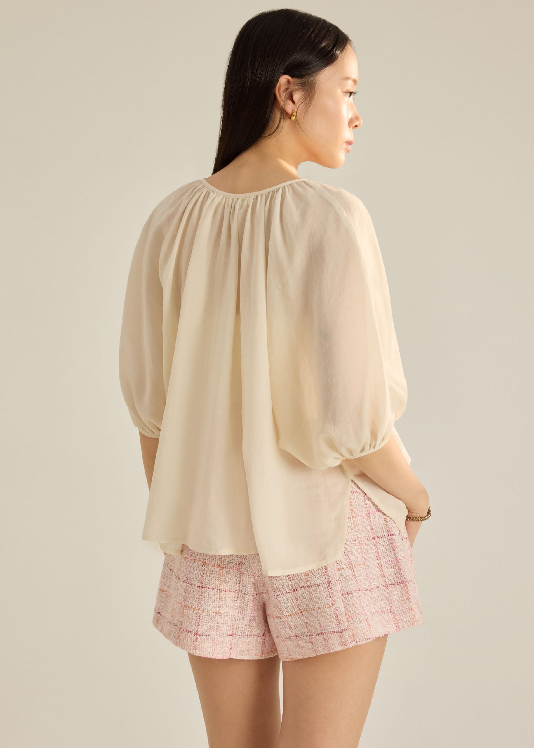 Lyocell Relaxed Front Tie Top - Image 4