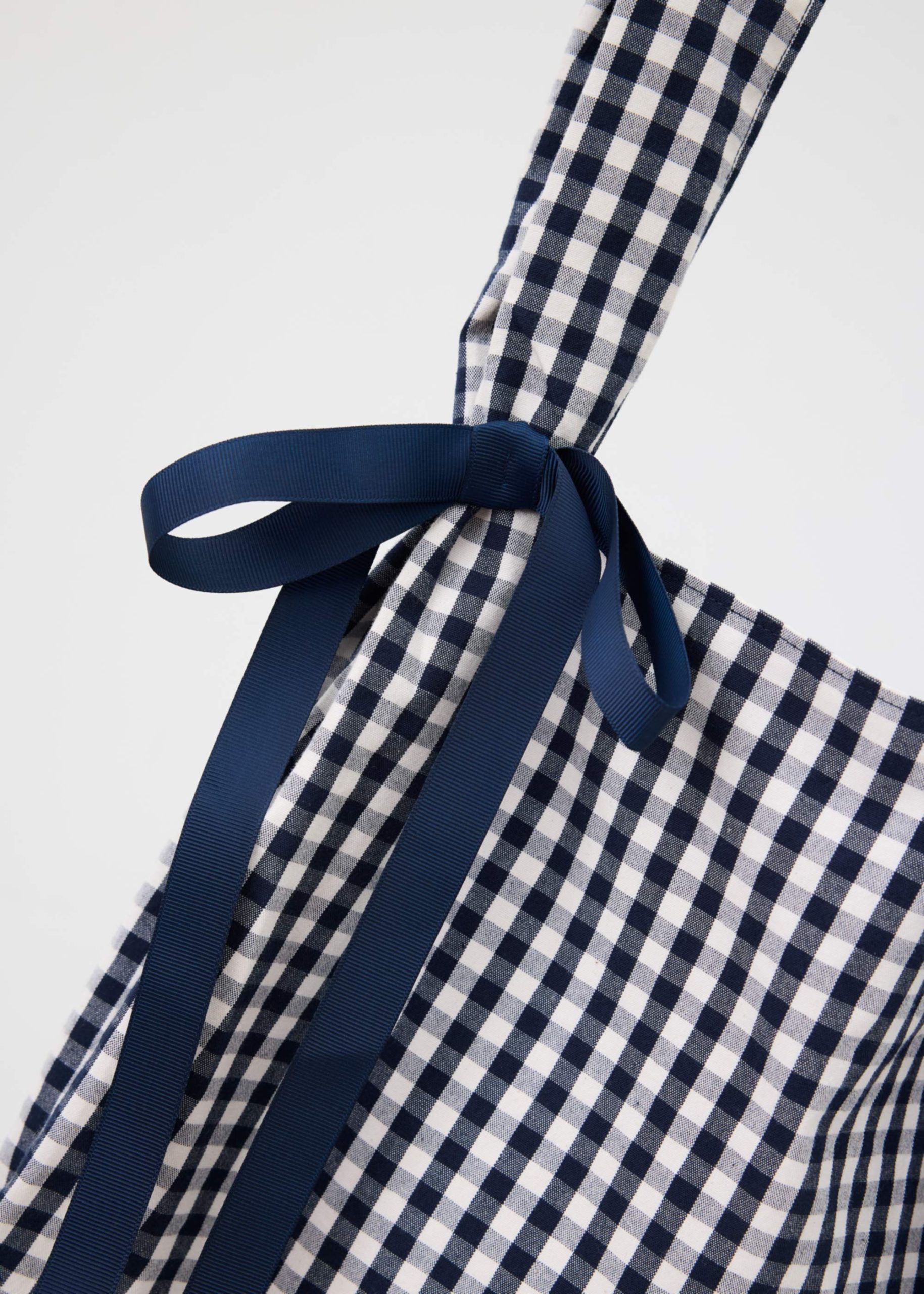 Reversible Gingham Small Tote Bag - Image 12