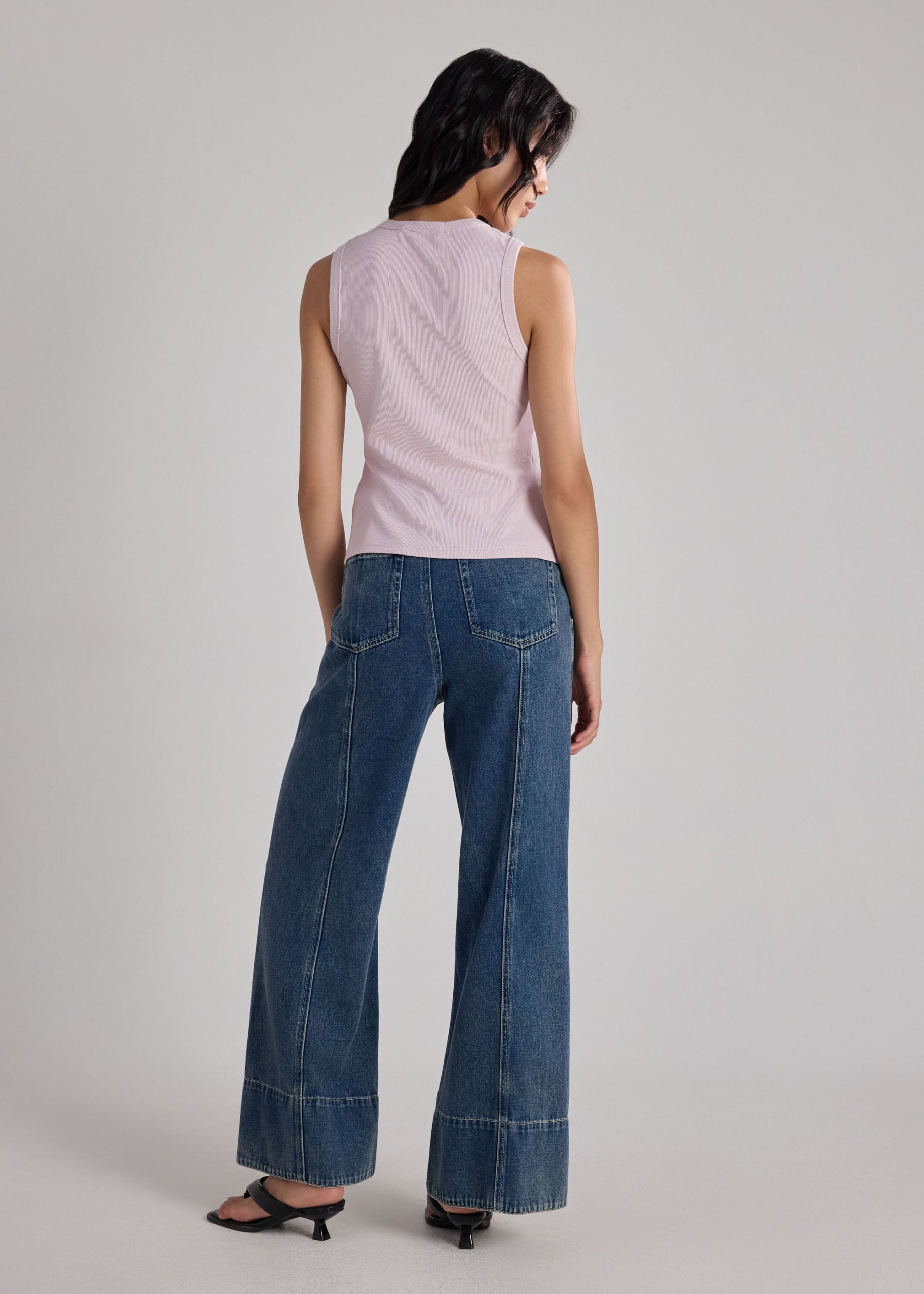 Jersey Button Down Fitted Top - Image 9