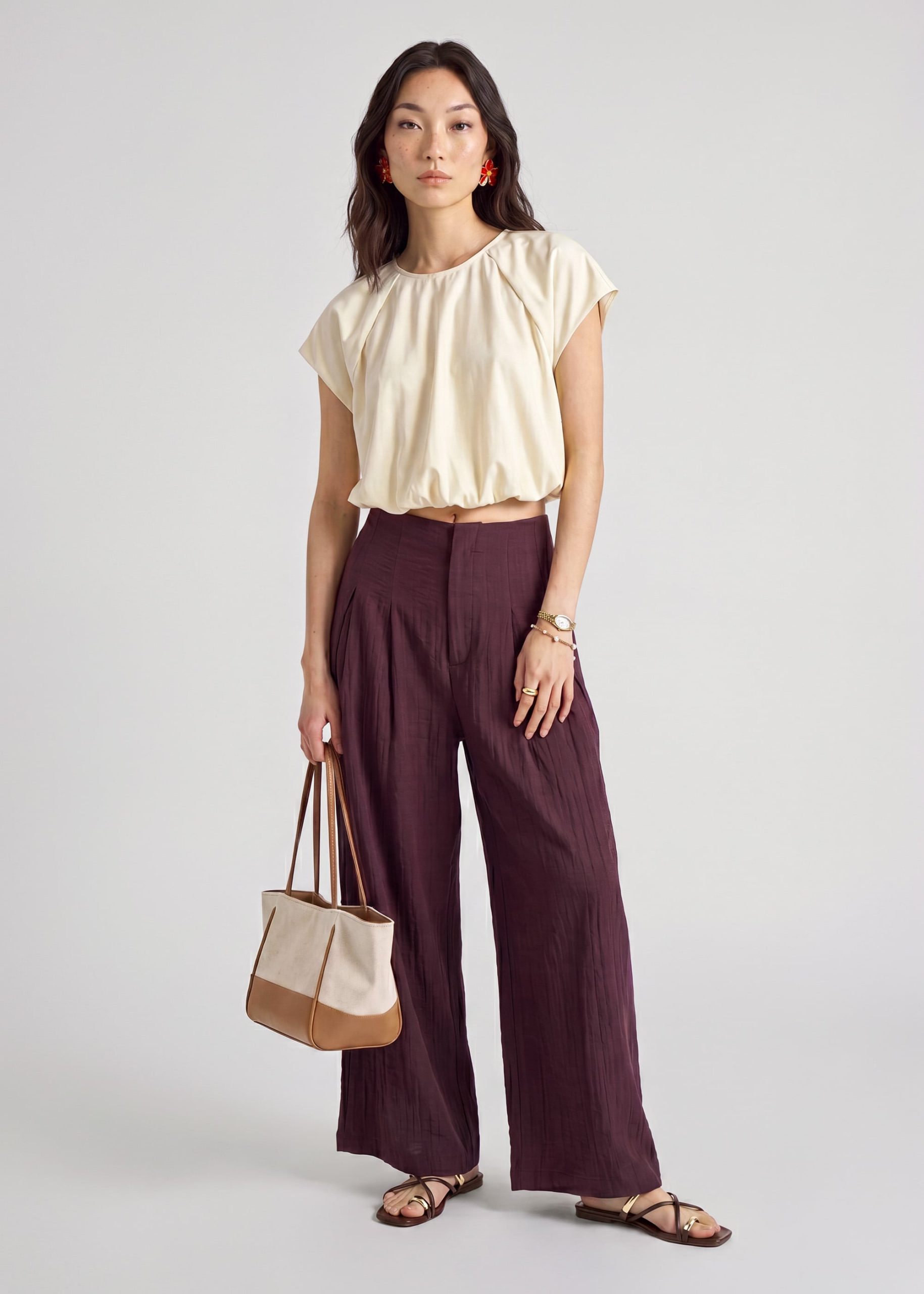 Poplin Balloon Crop Top - Image 2