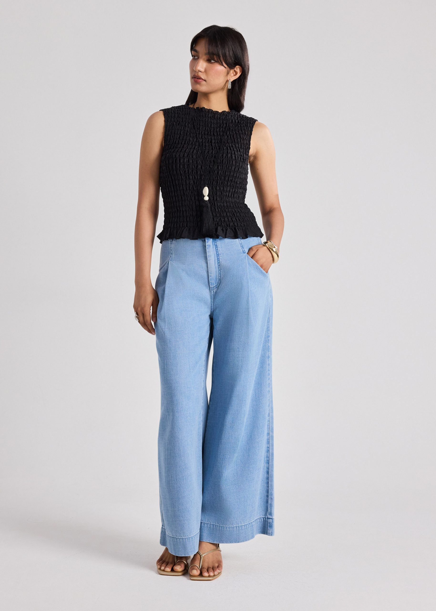Lyocell Smocked Top - Image 2