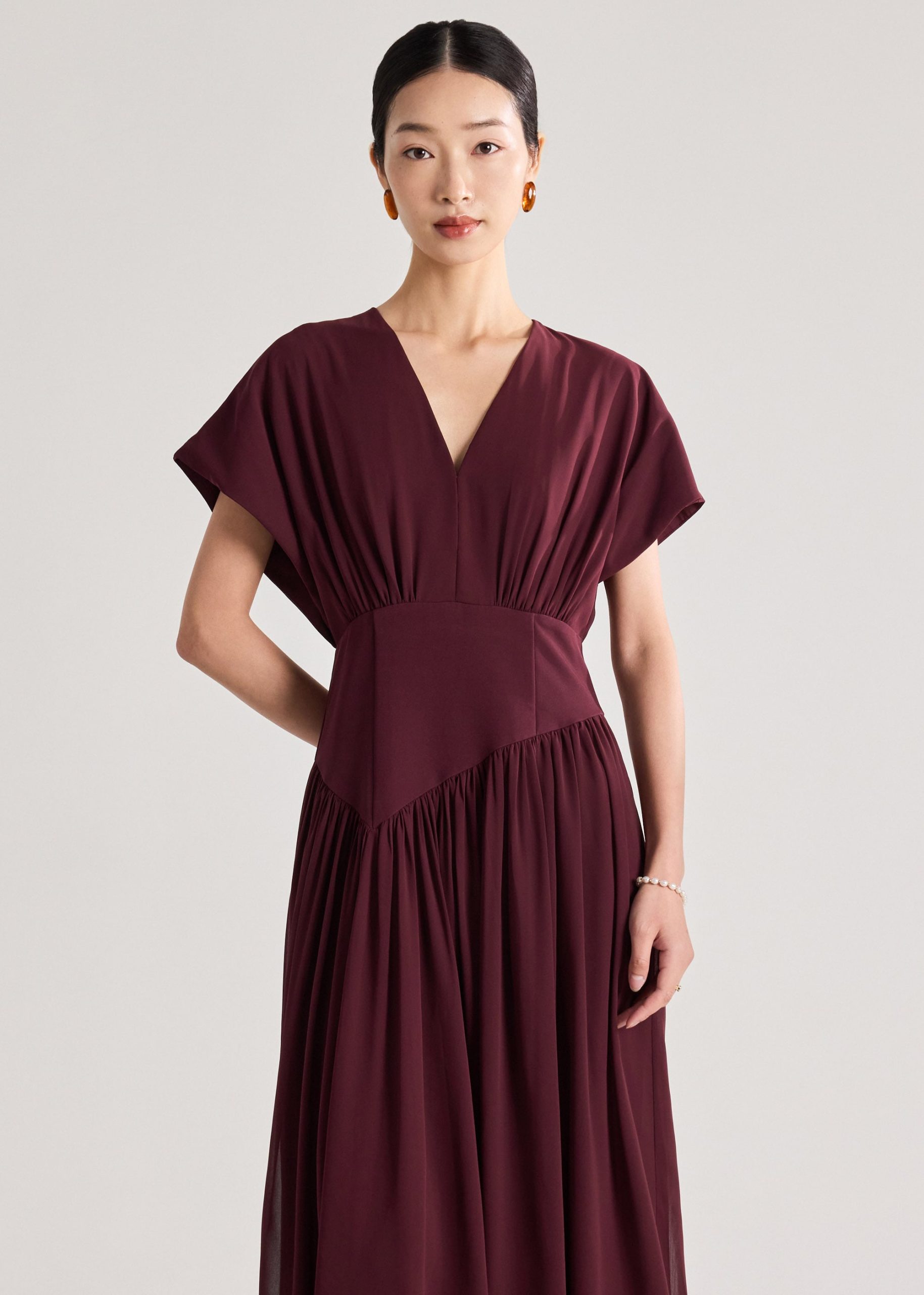 Chiffon Pleated Dress - Image 15