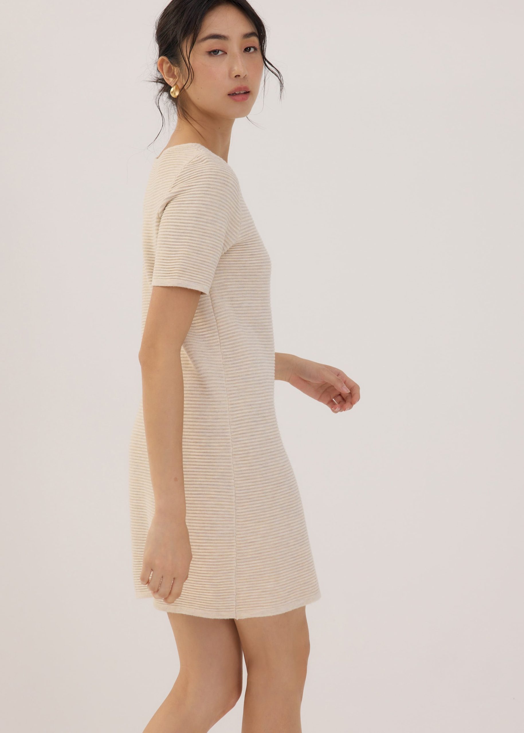 Scoop Neck Shift Mini Dress - Image 4