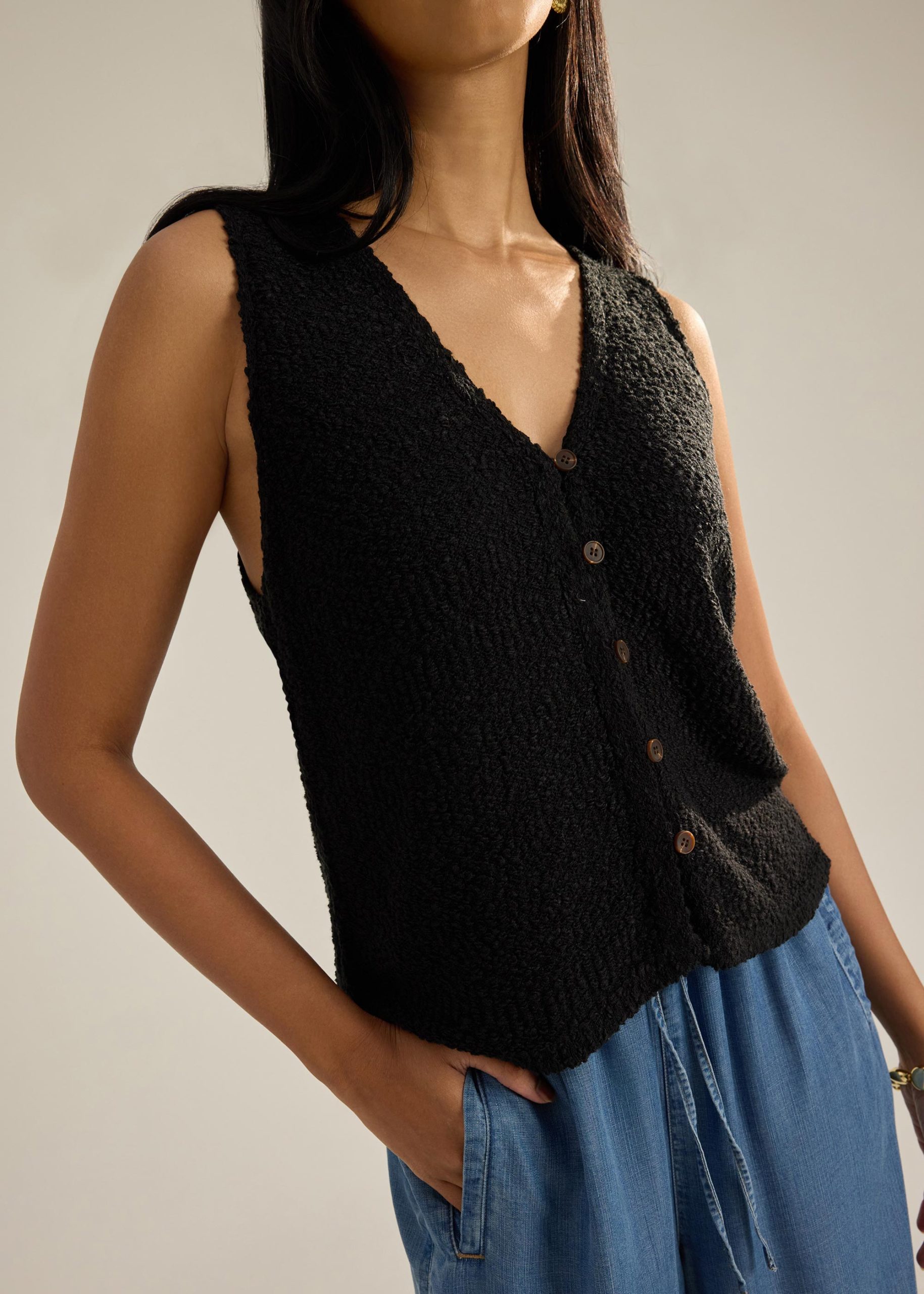 Boucle Knit Vest Top - Image 6