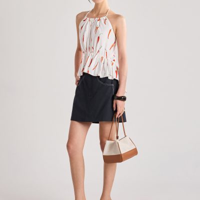 Peplum Halter Top