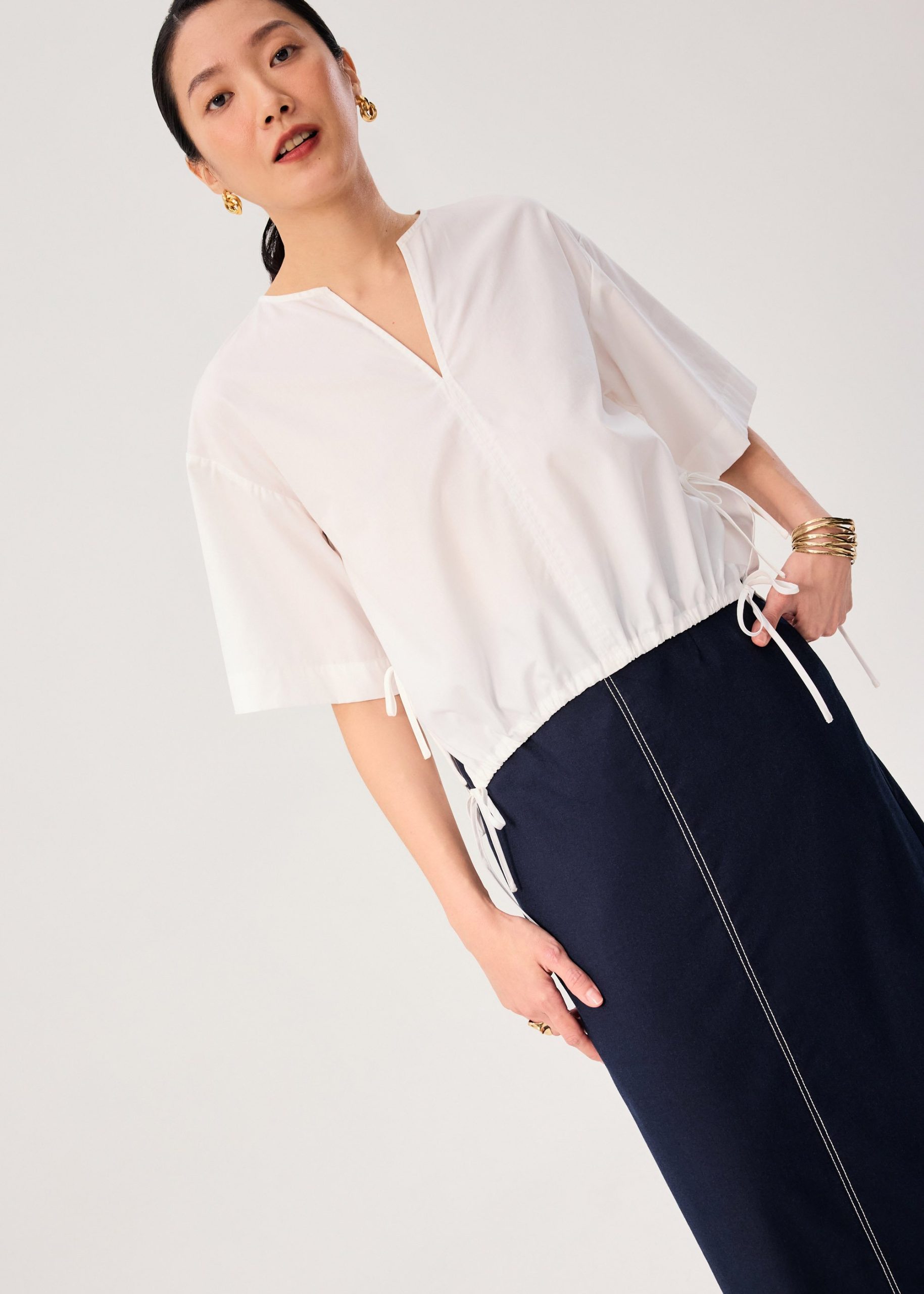 Shay Cotton Notch Boxy Top - Image 4