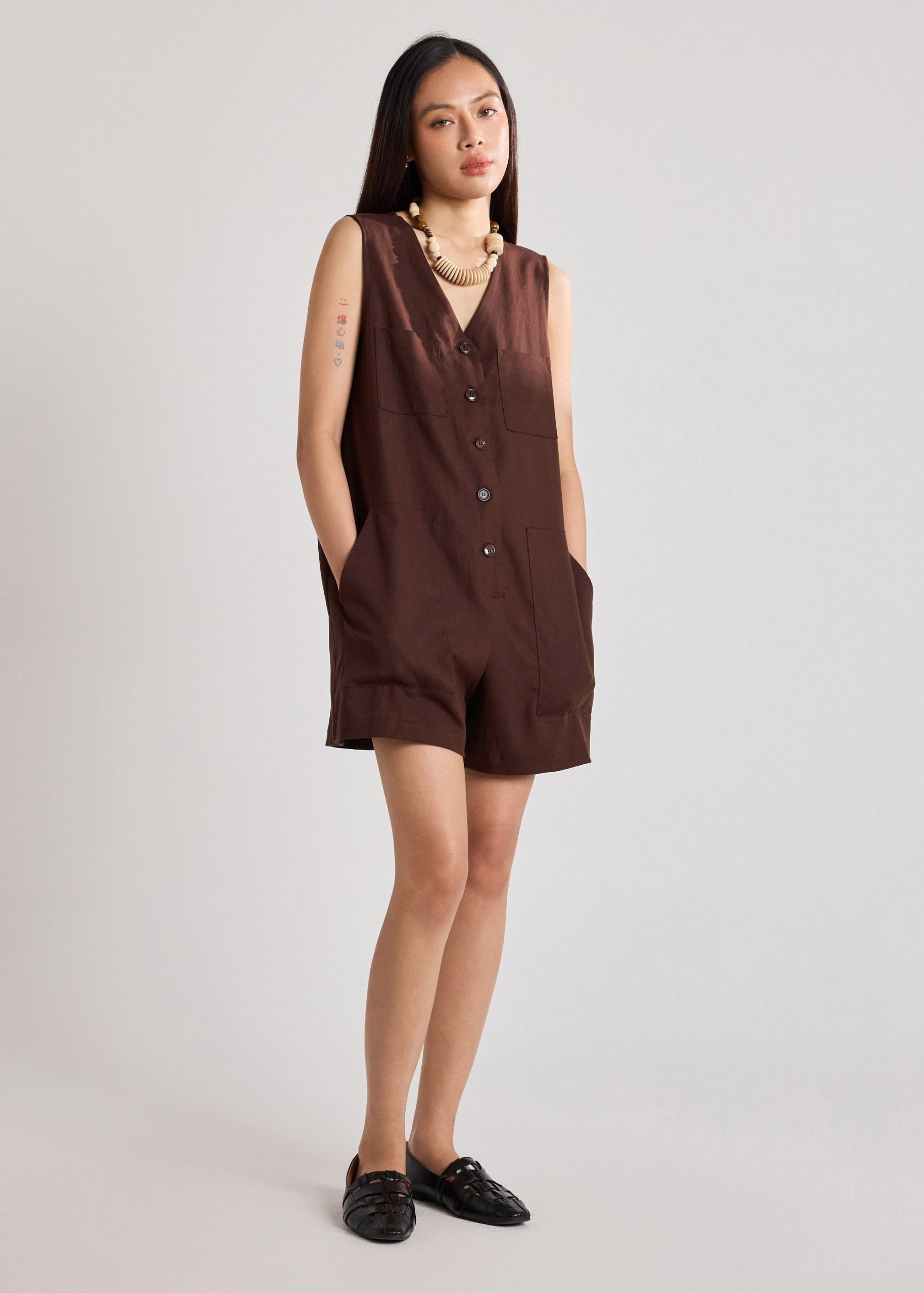 Patch Pocket Romper - Image 7