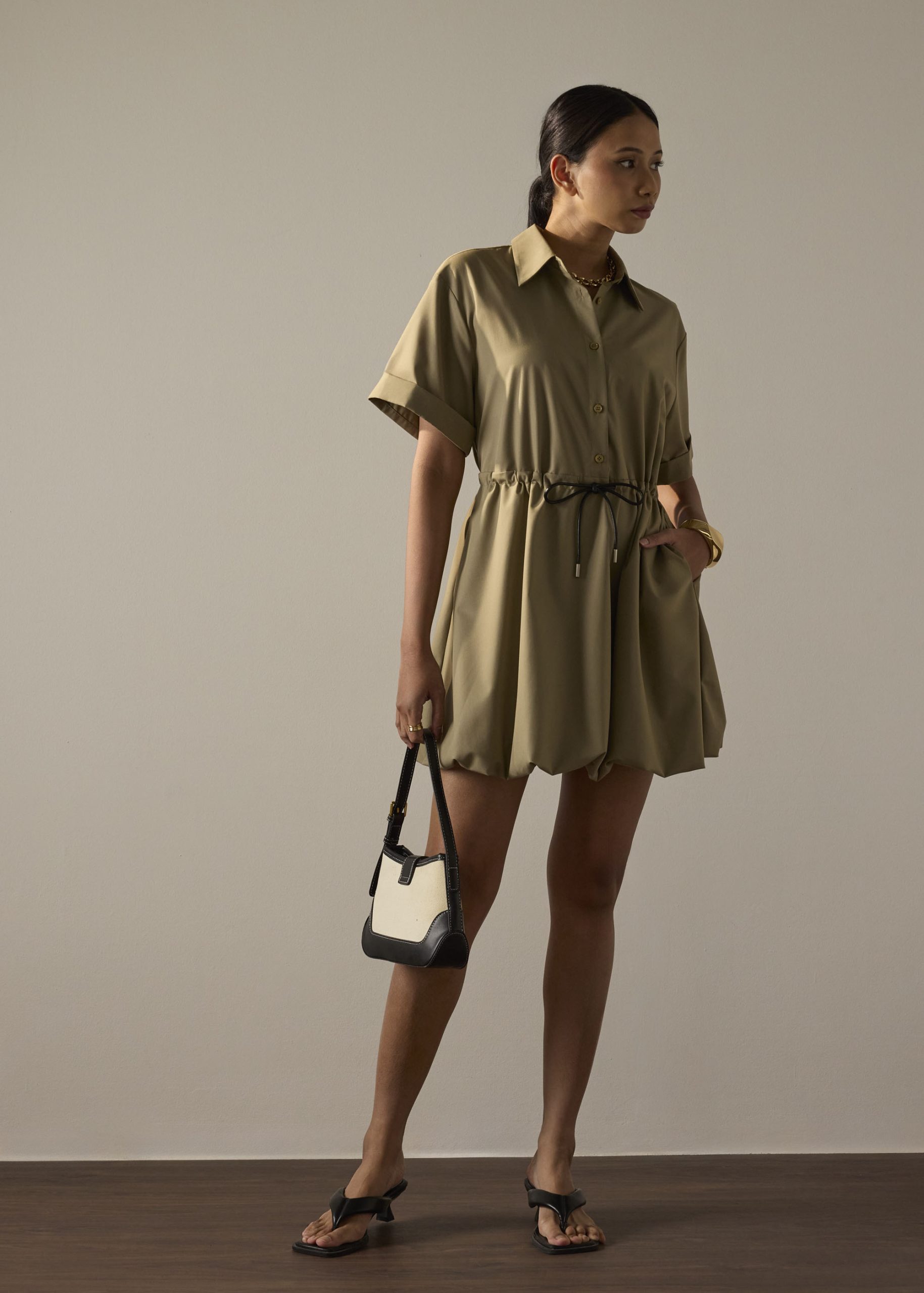 Fit & Flare Mini Dress With Belt - Image 8