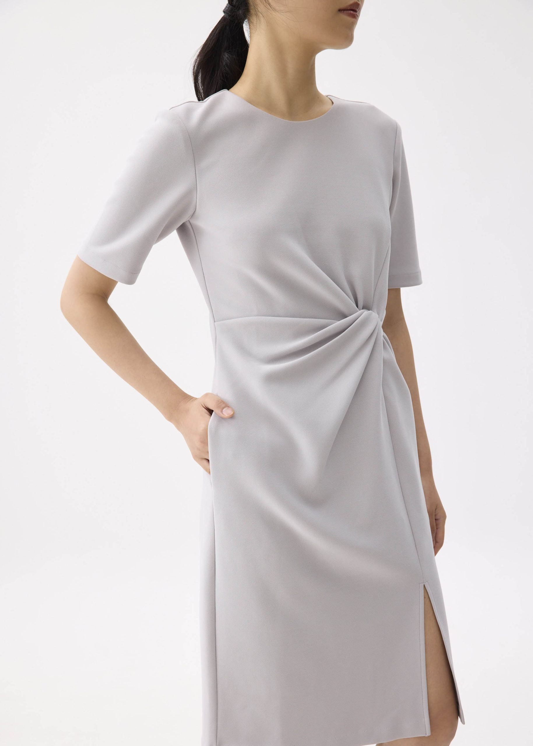 Front Twist Column Midi Dress - Image 8