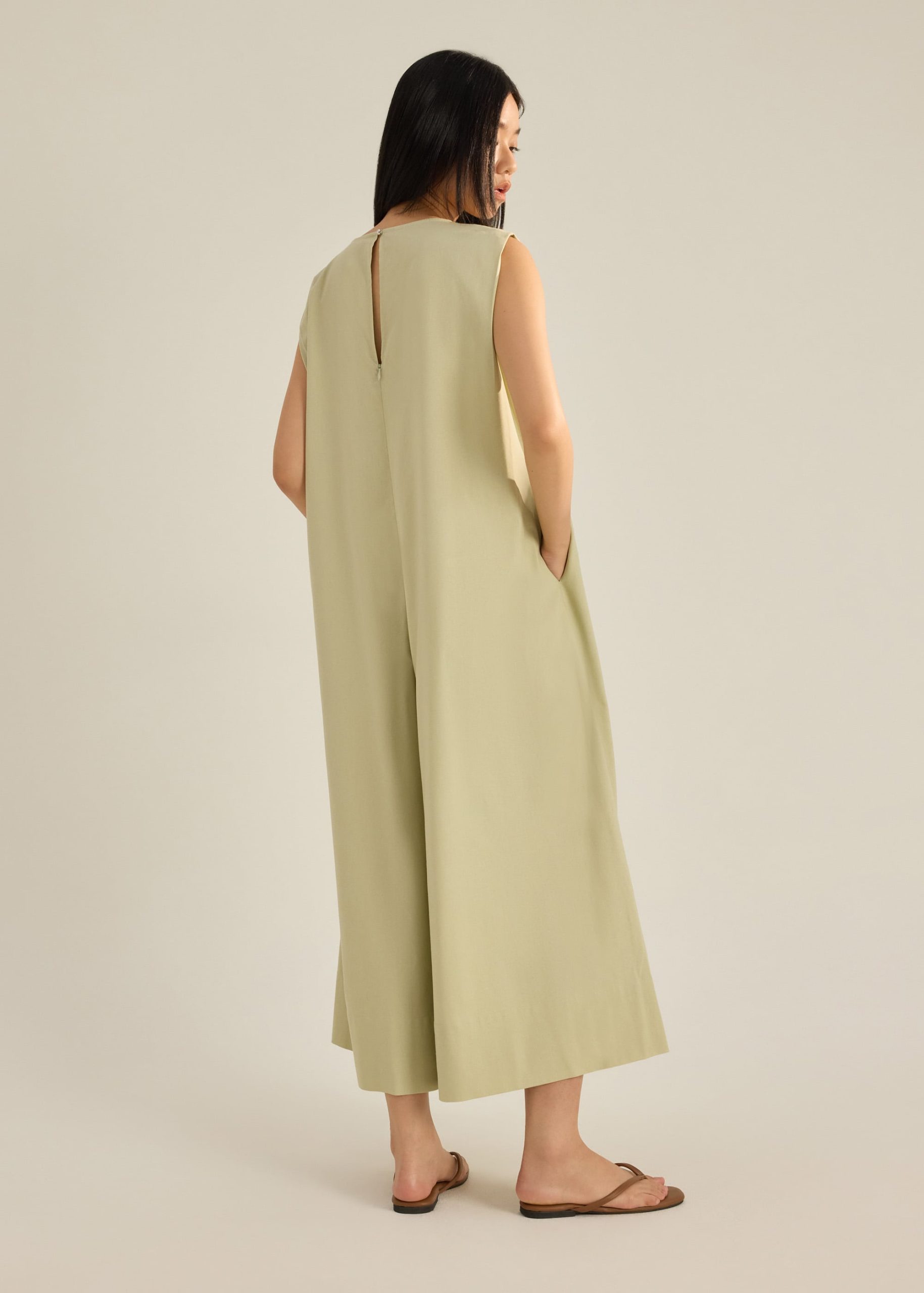 Linen Wide Leg Jumpsuit - Image 6