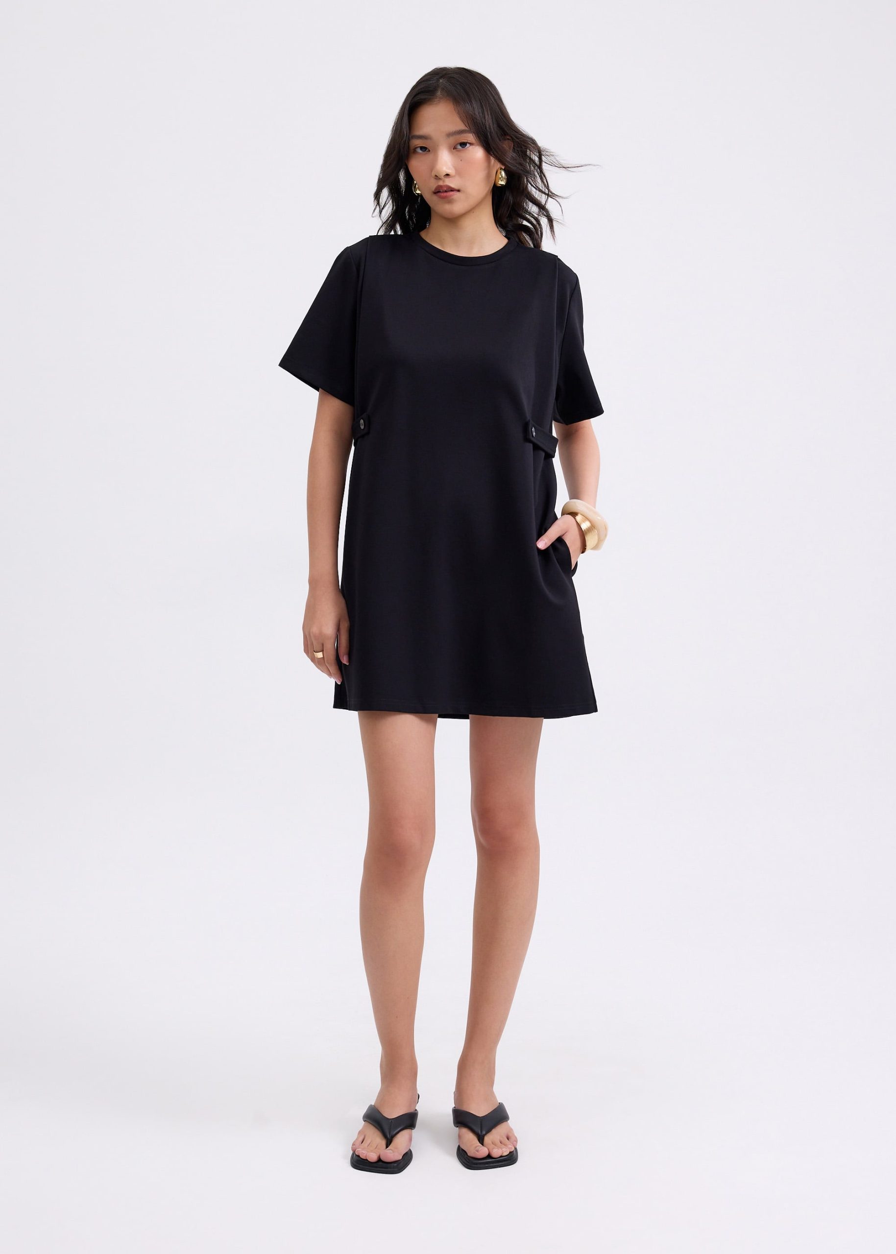 Hyacinth Round Neck A-line Mini Dress - Image 2