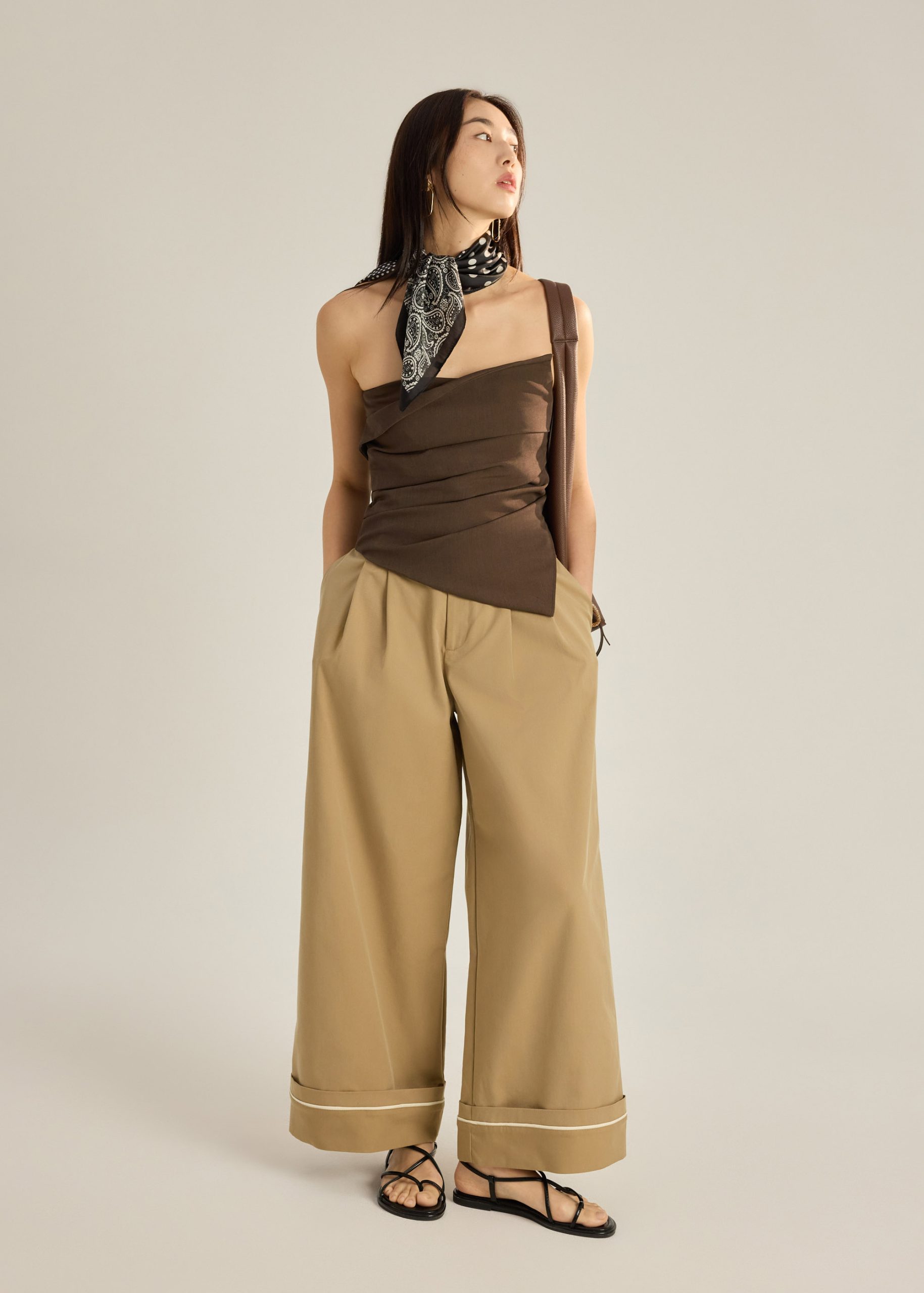 Sarita Asymmetric Pleated Tube Top - Image 36