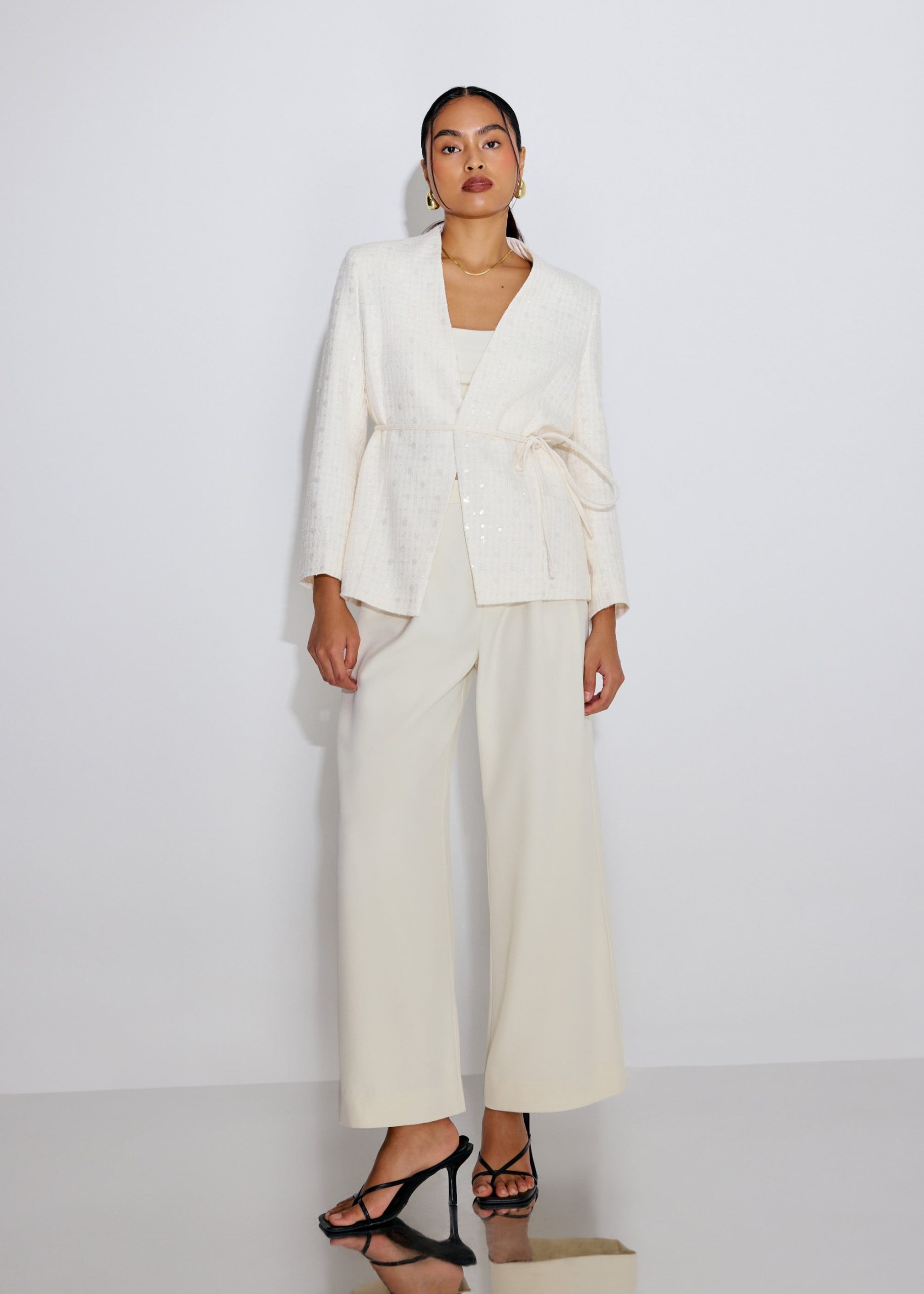 RuchedReady® Moira Relaxed Sequin Tweed Blazer - Image 6