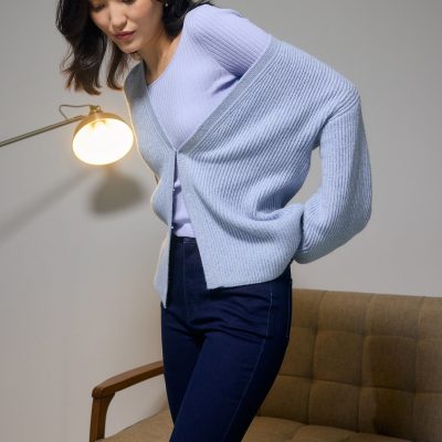 Relaxed Ribbed Knit Cardigan
