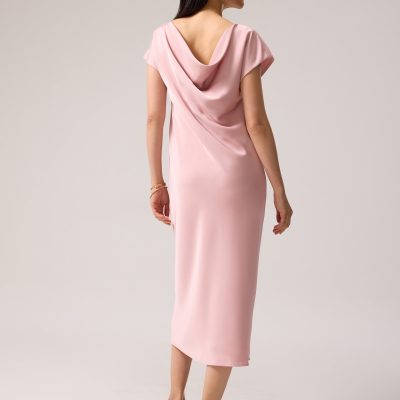 Satin Bias Cut Midaxi Dress