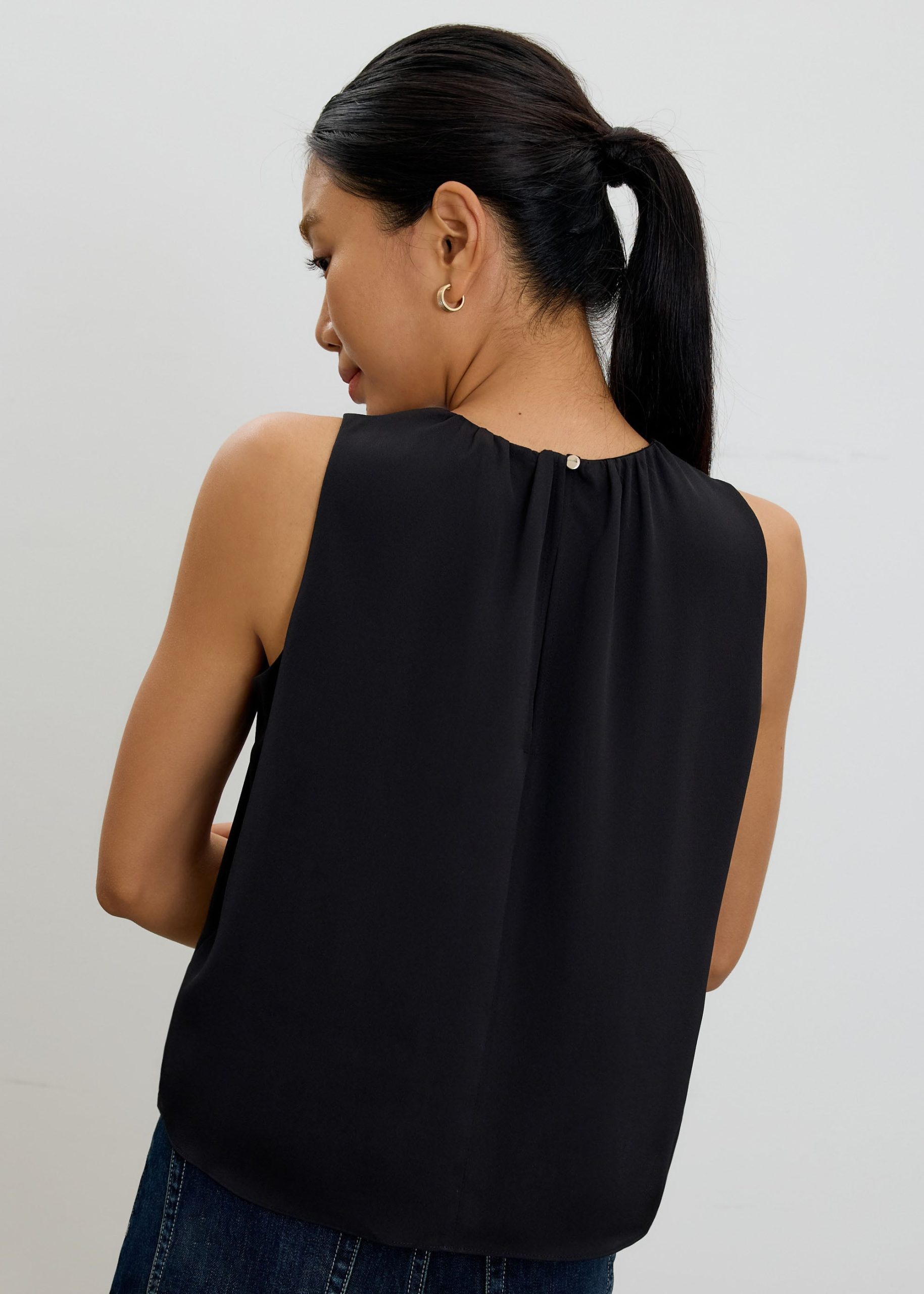 Amy Satin Pleated Top - Image 5