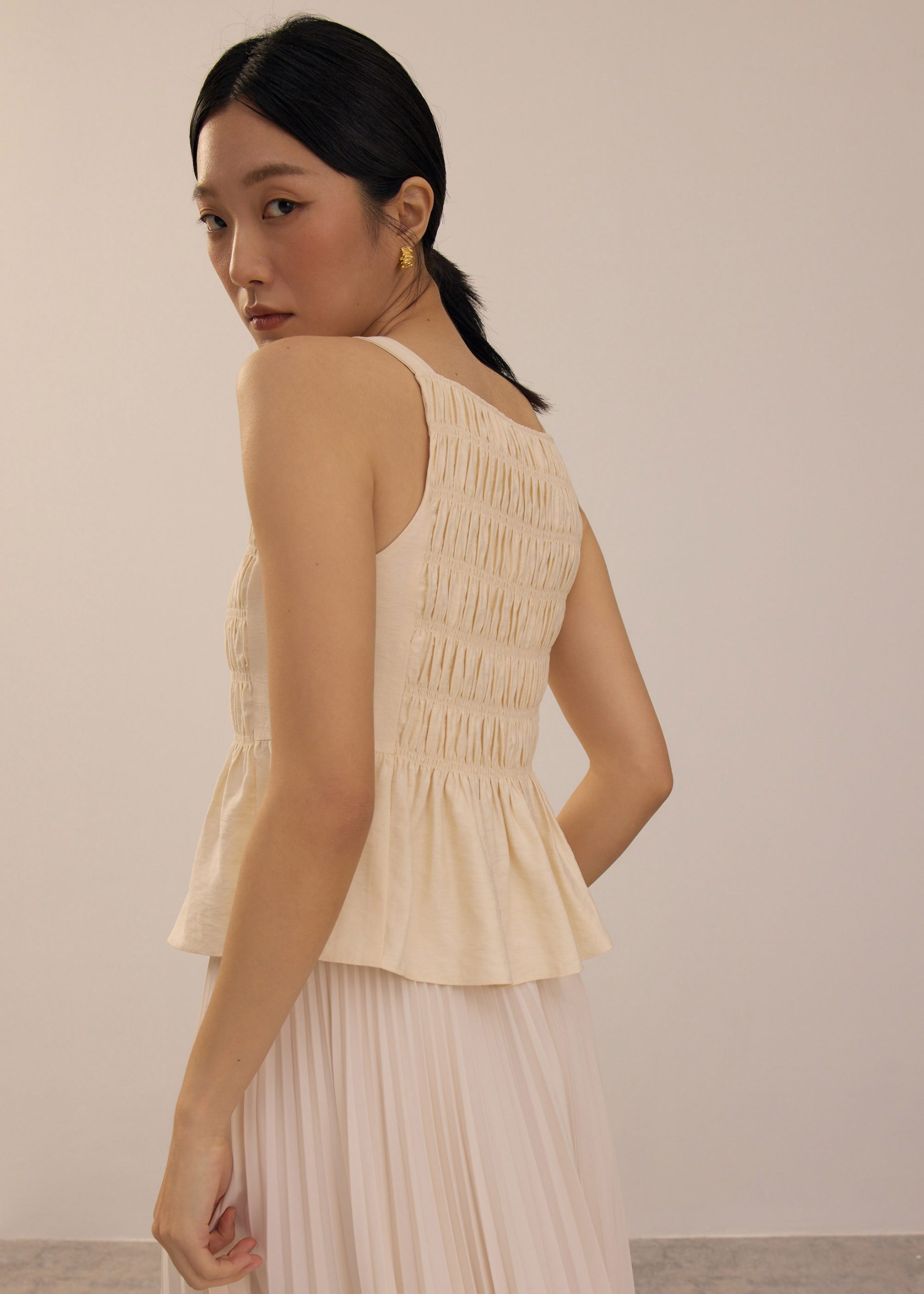 Square Neck Peplum Top - Image 9