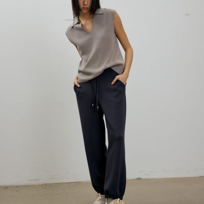 Neoprene High Waist Peg Leg Pants