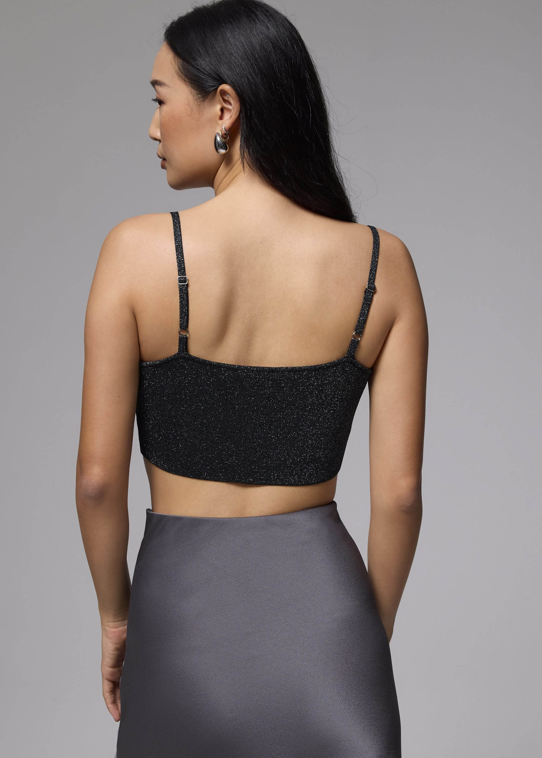 Fitted Crop Knit Camisole Top - Image 6