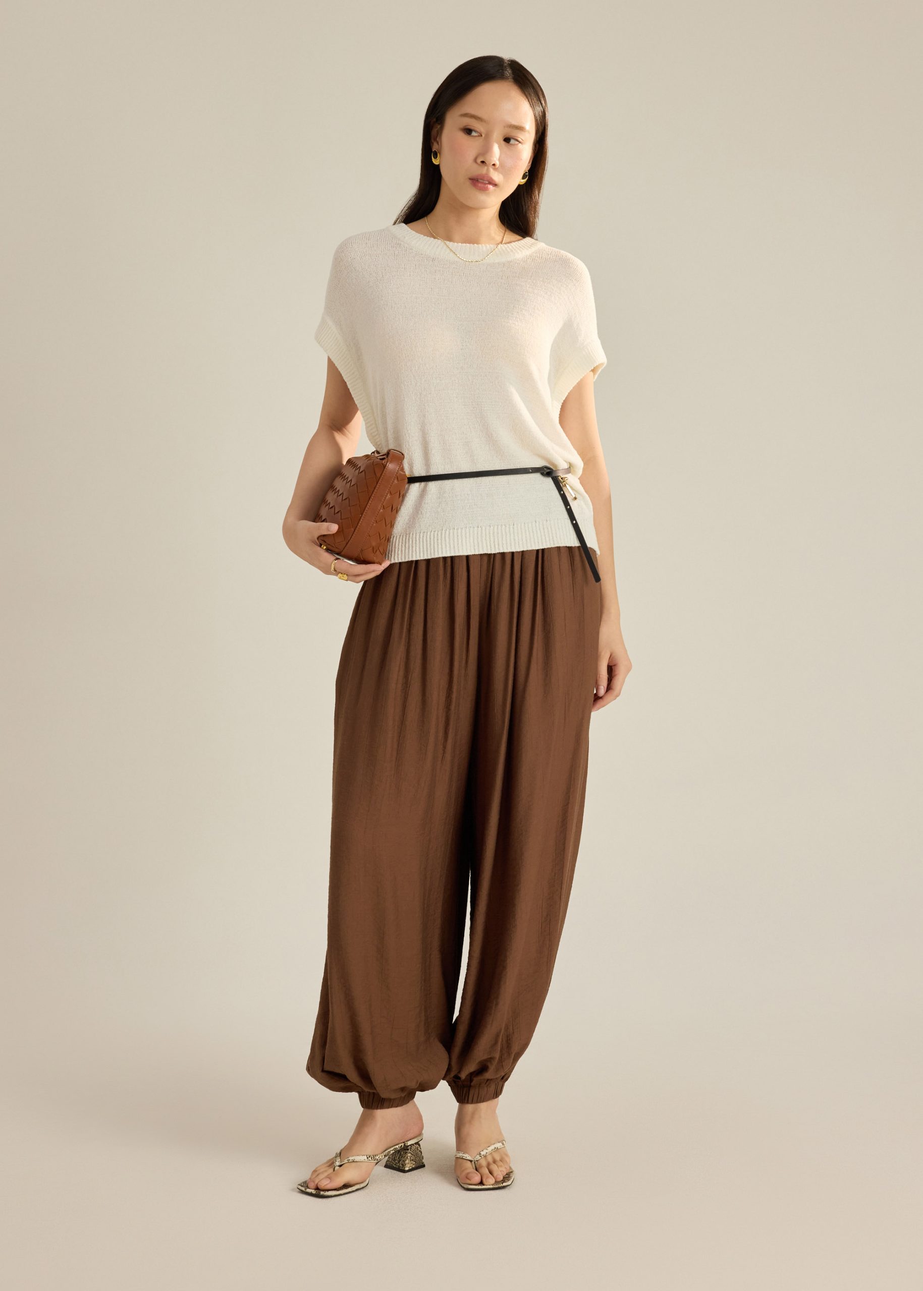 Knit Relaxed Round Neck Top - Image 13