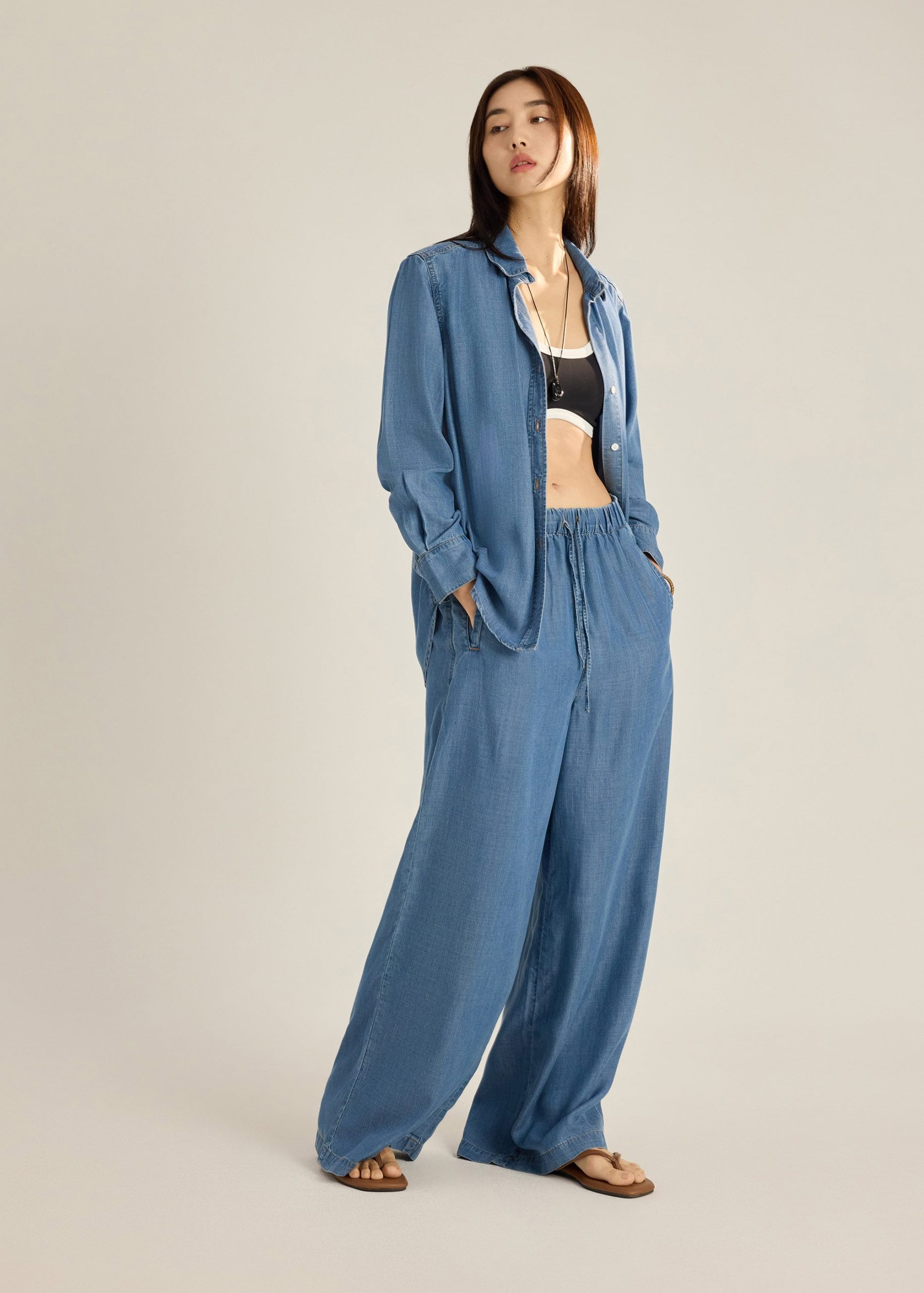 Ayu Lyocell Chambray Relaxed Shirt - Image 12