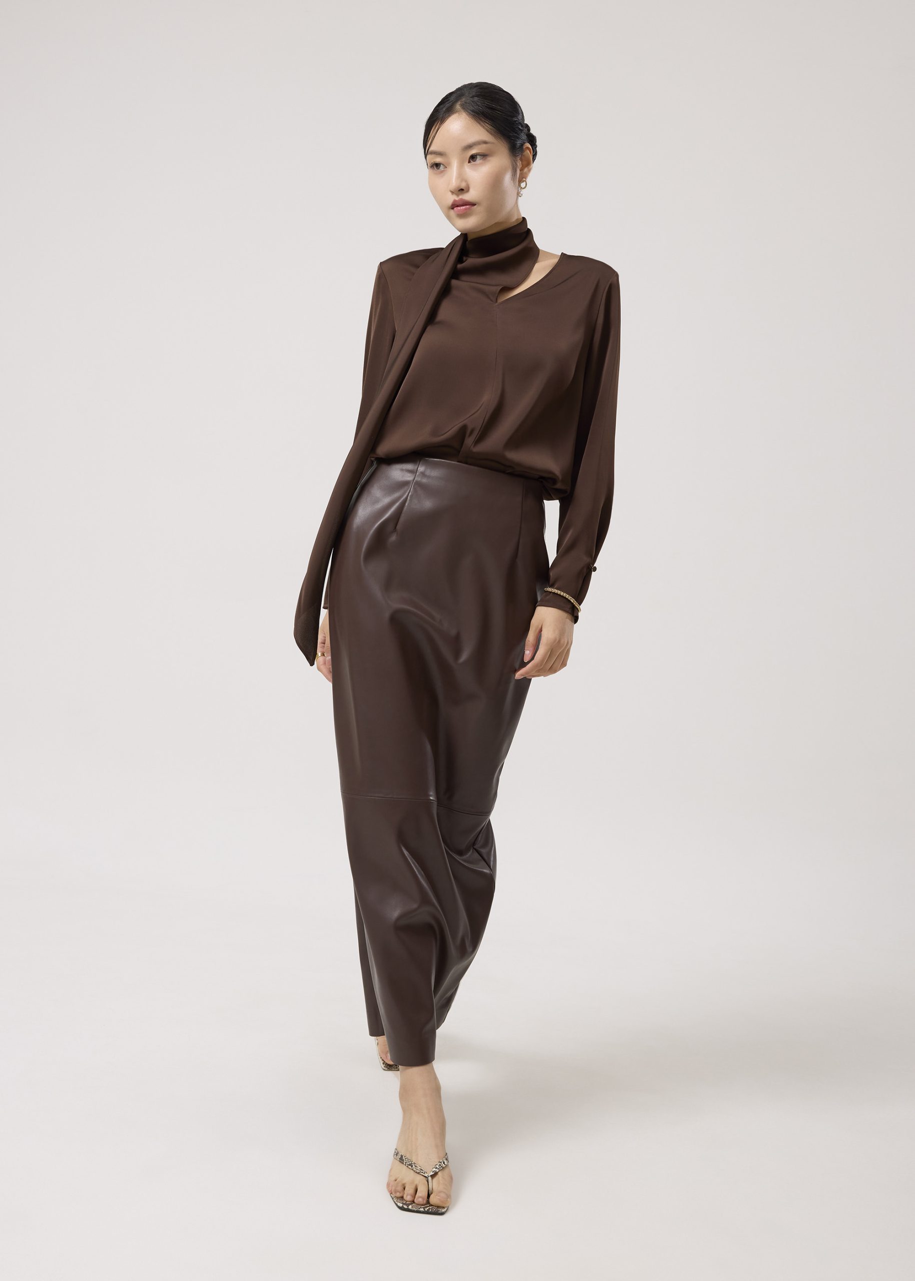 RuchedReady® Yejin Satin Sash Asymmetric Top - Image 8
