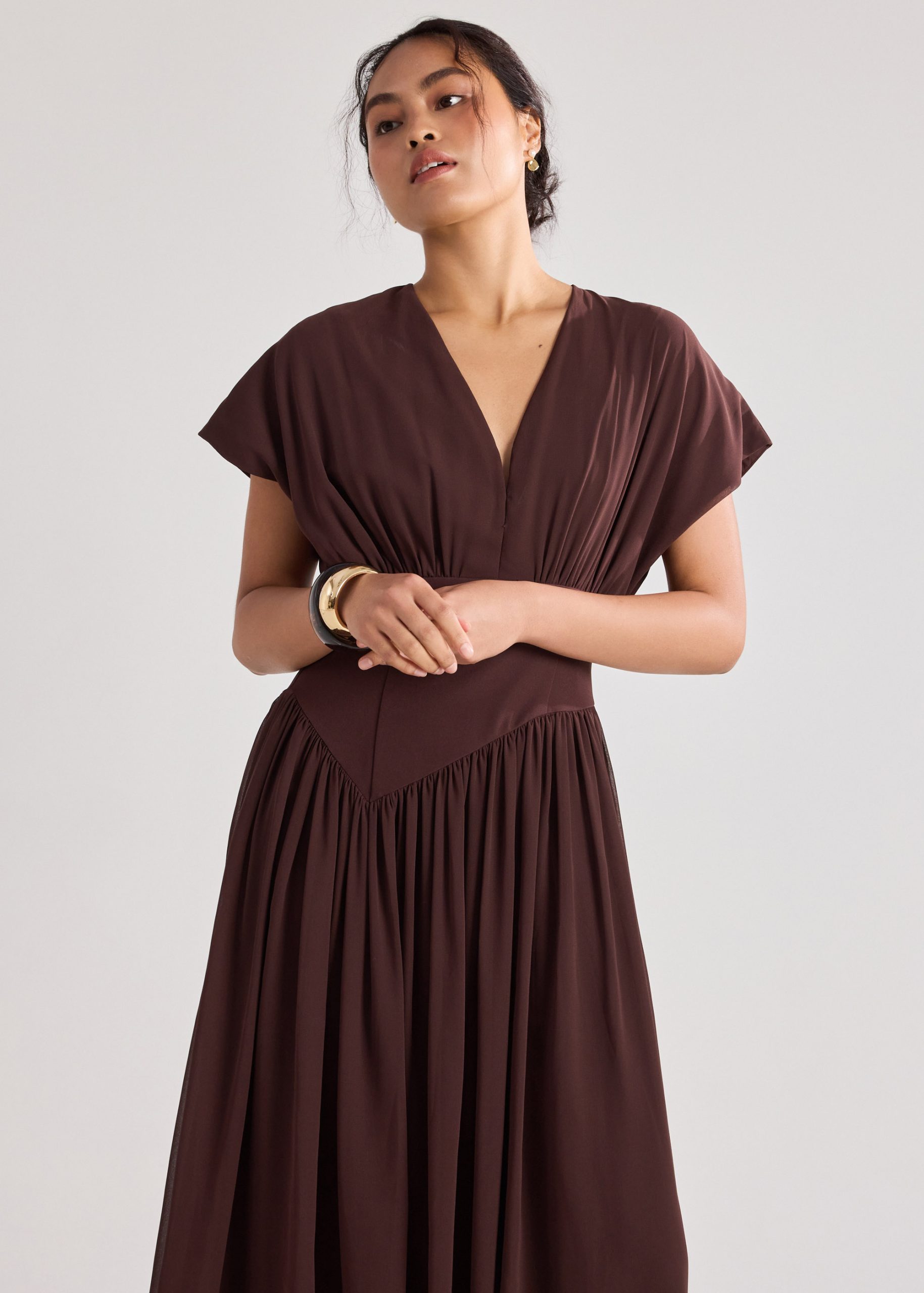 Chiffon Pleated Dress - Image 22