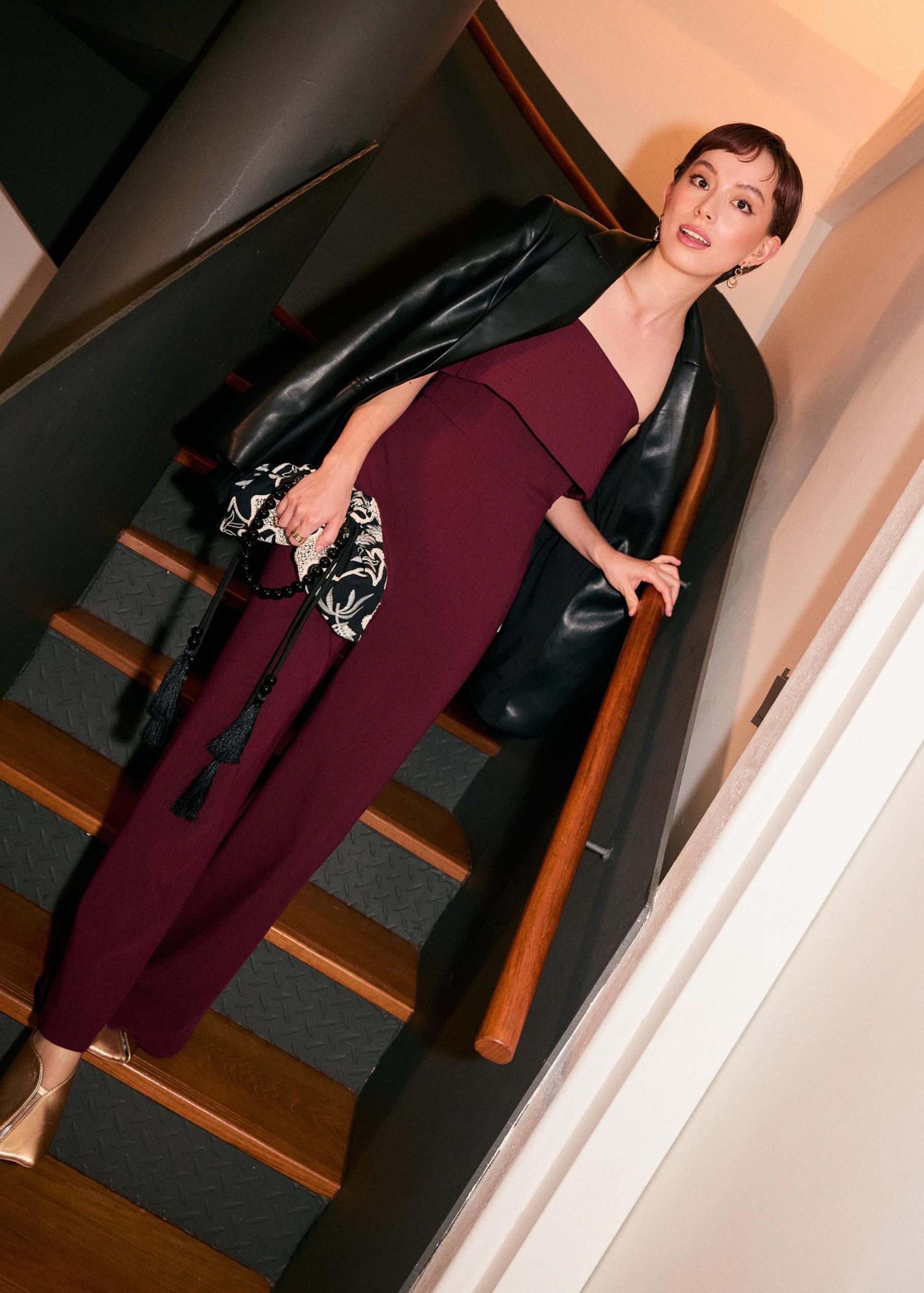 Ponte Tube High Rise Wide Leg Jumpsuit - Image 8