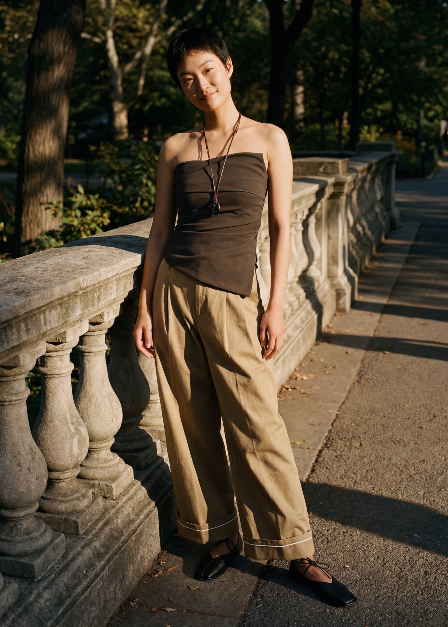 Sarita Asymmetric Pleated Tube Top - Image 32