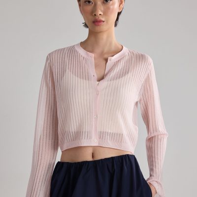 Sheer Knit Crop Top