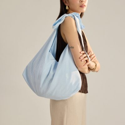 Striped Adjustable Tote Bag