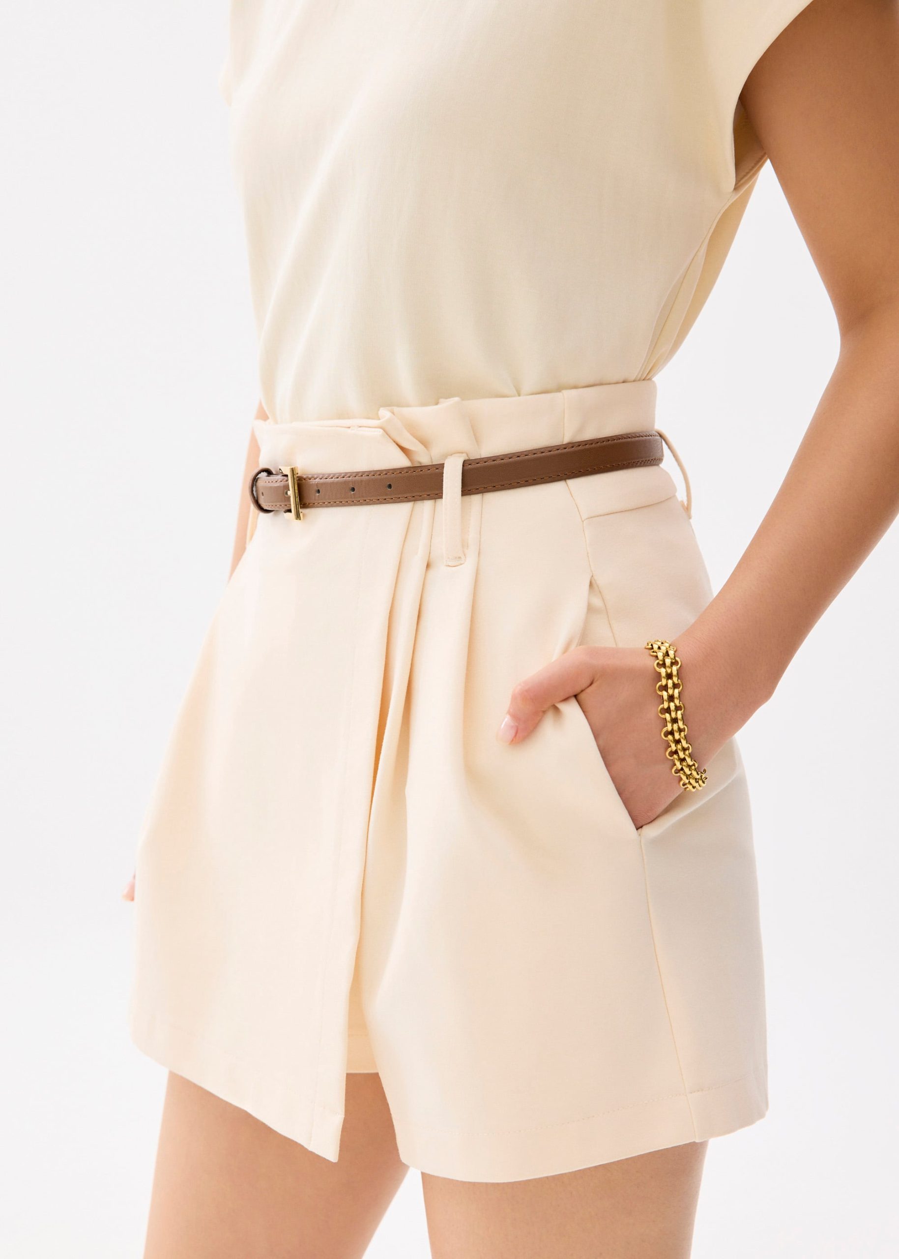 Belted A-line Skort - Image 4