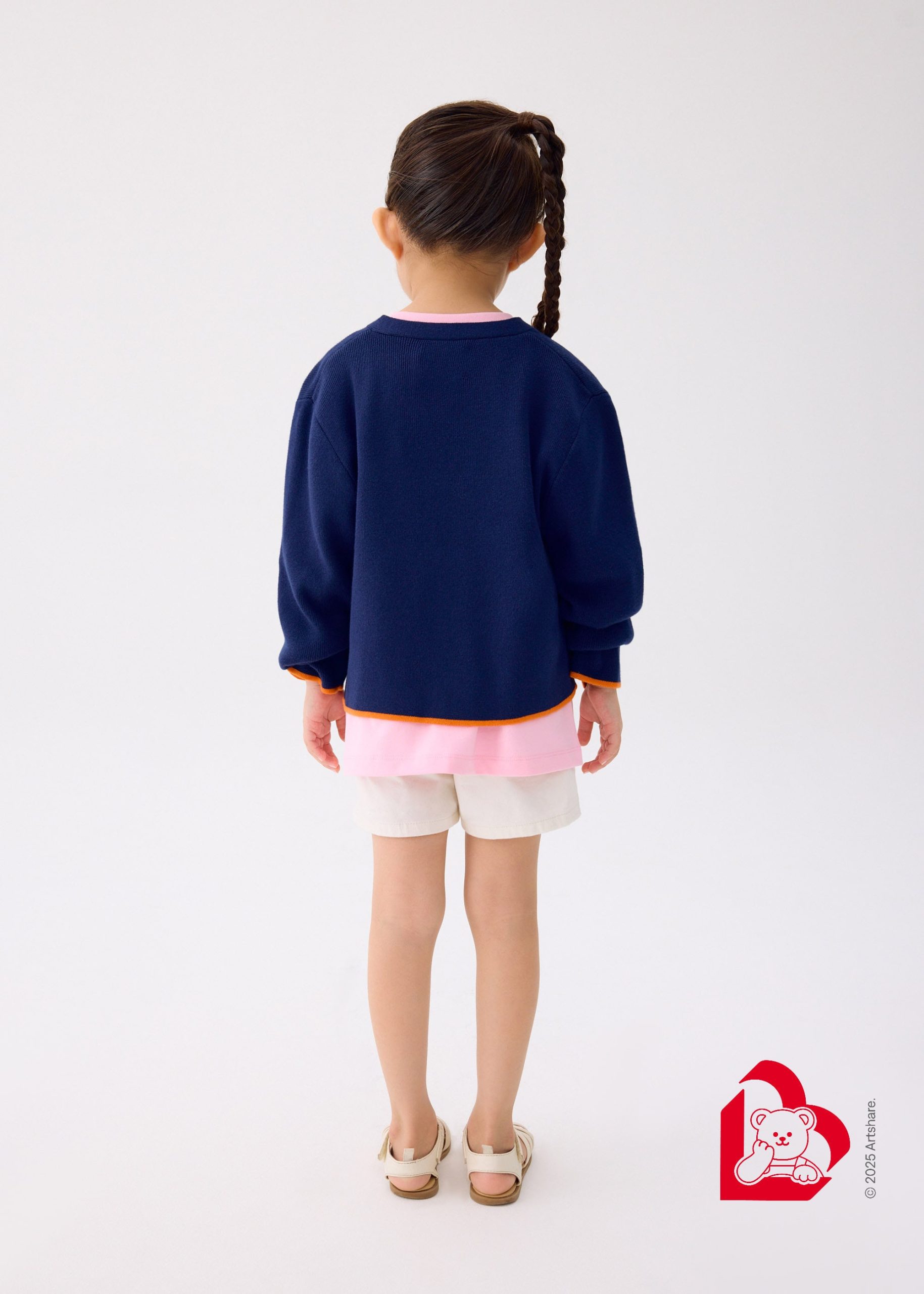 Love, Bonito | Wiggle Wiggle Kids' Knit Cardigan in Navy Blue - Image 5
