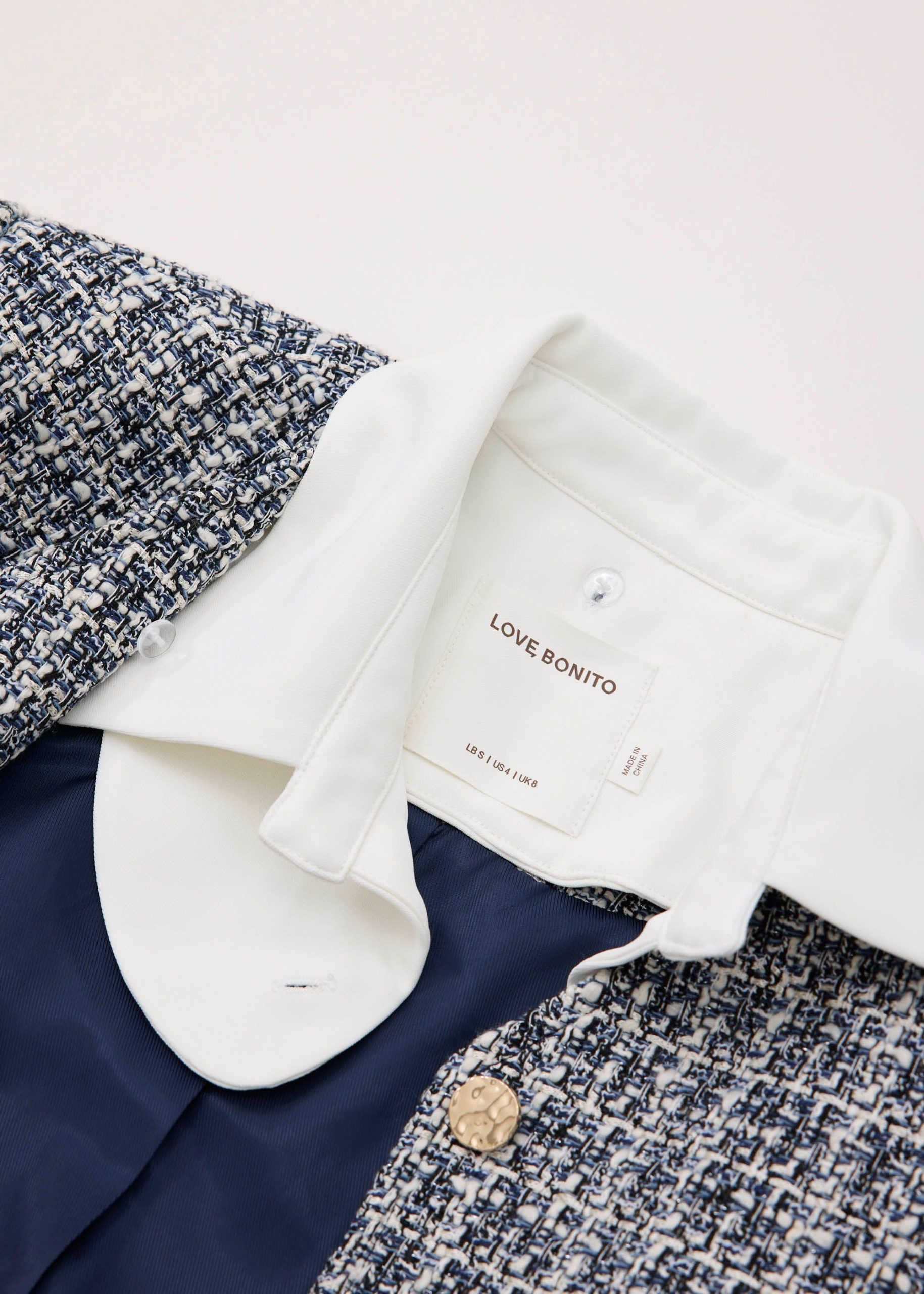 Zanna Detachable Collar Tweed Jacket - Image 7