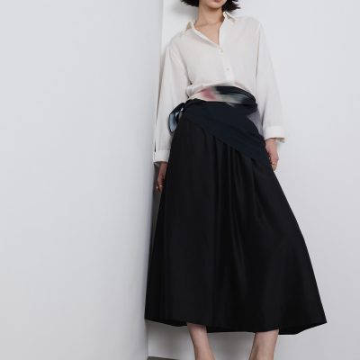 Siora Sheer Flare Maxi Skirt