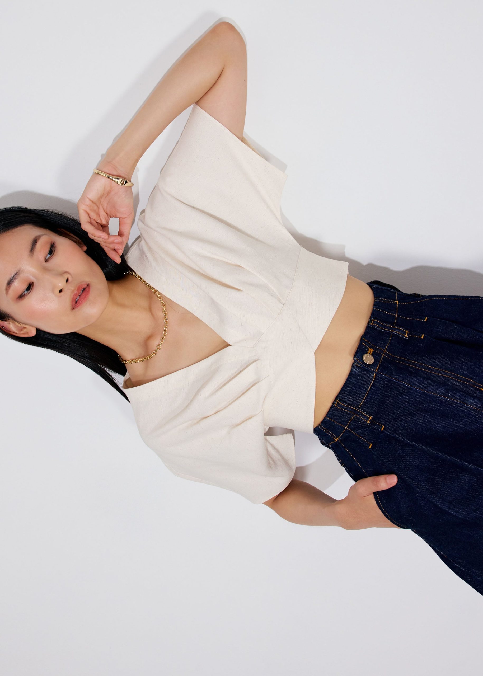 V-neck Kimono Sleeve Crop Top - Image 7