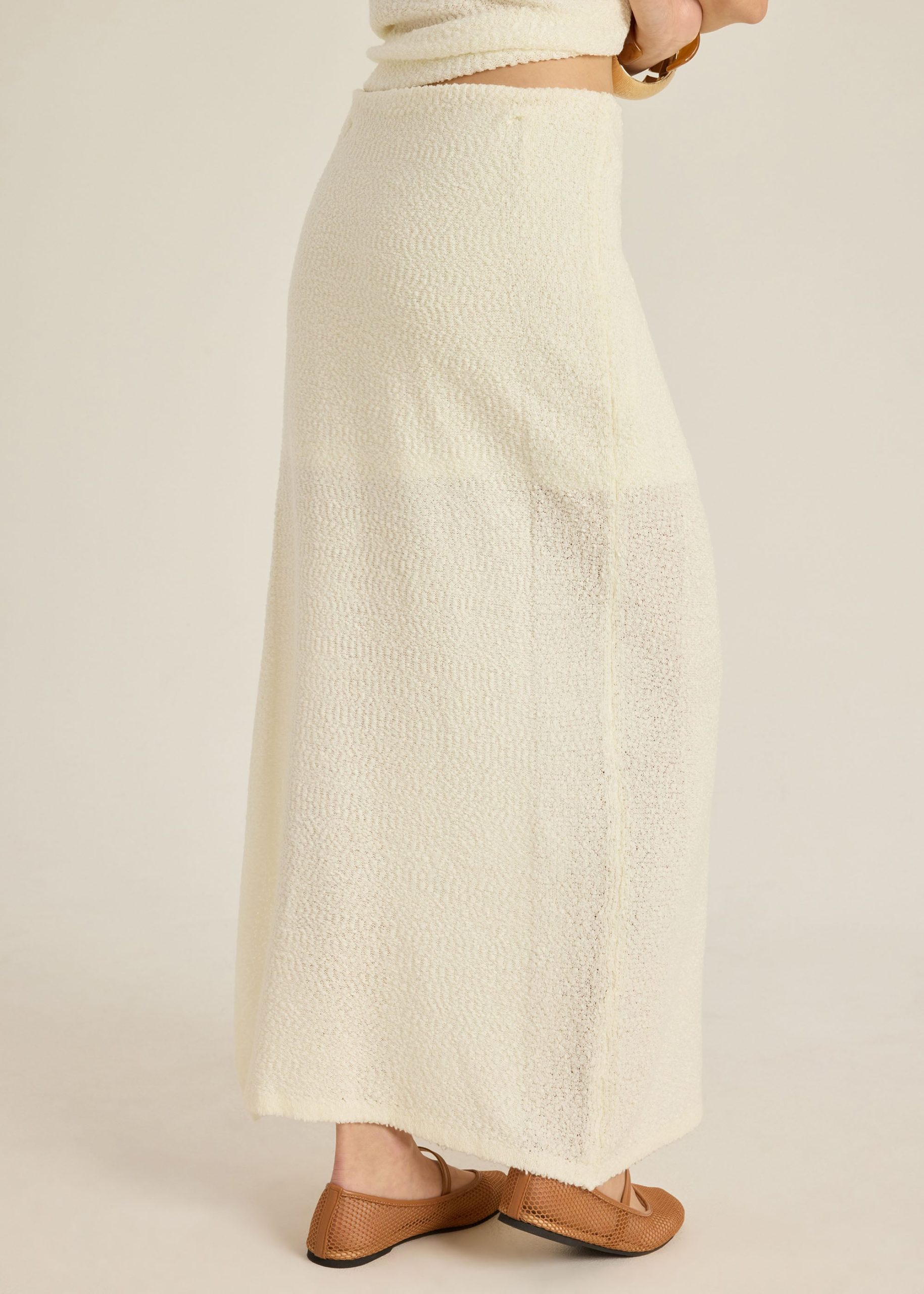 Boucle Knit Column Skirt - Image 12
