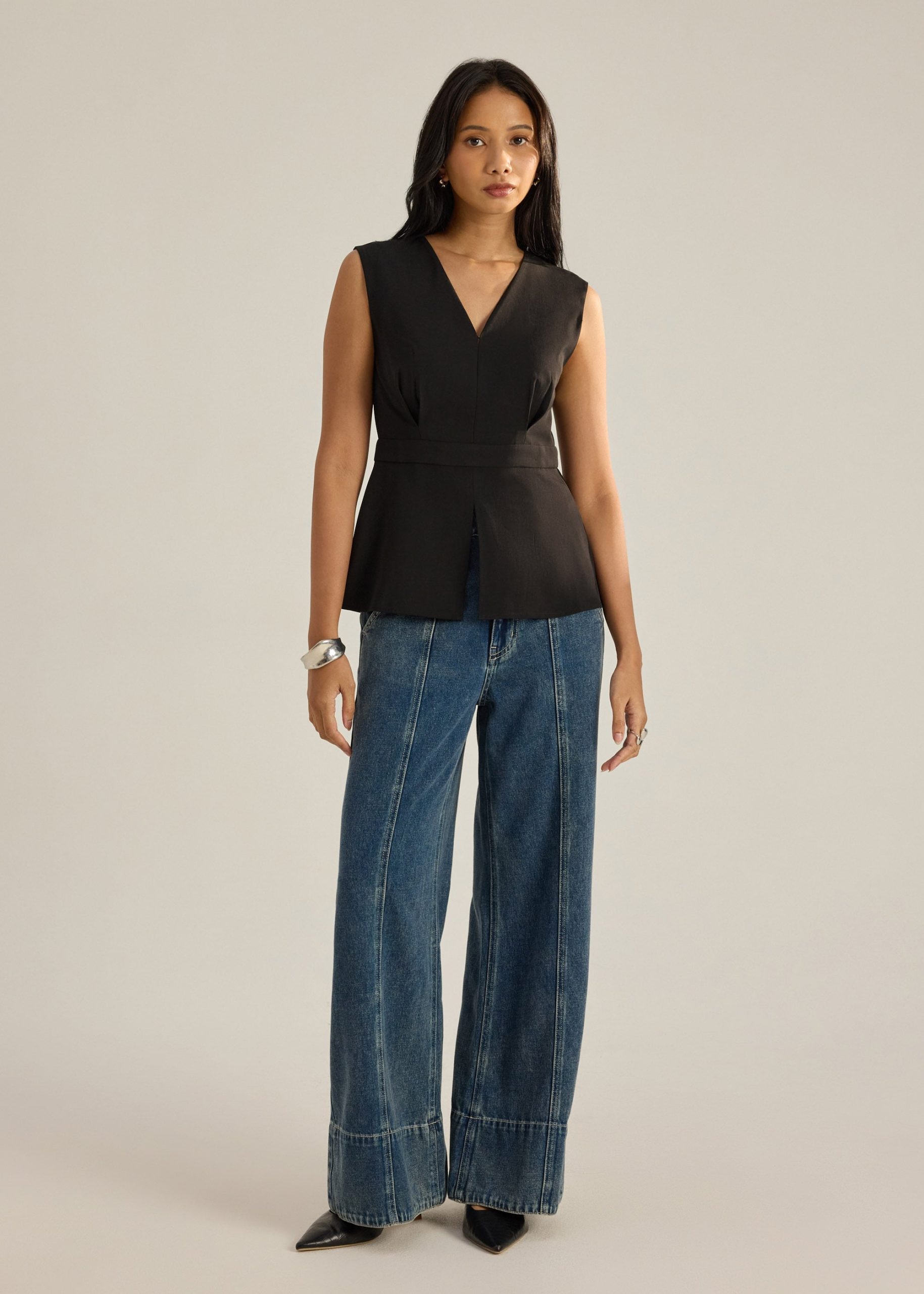 Alicia Melange Peplum Top - Image 4