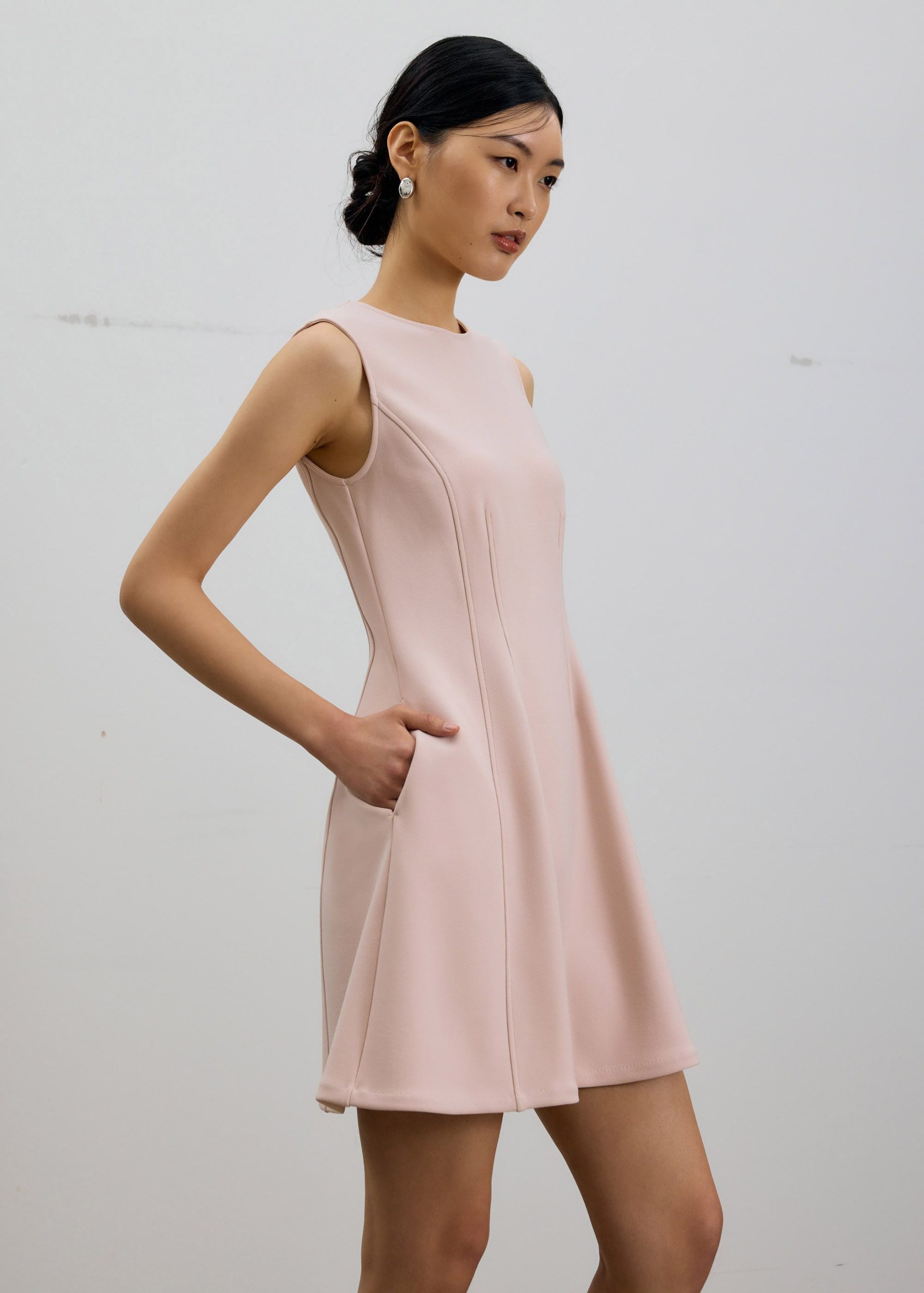 Hera Classic Panelled A-line Mini Dress - Image 2