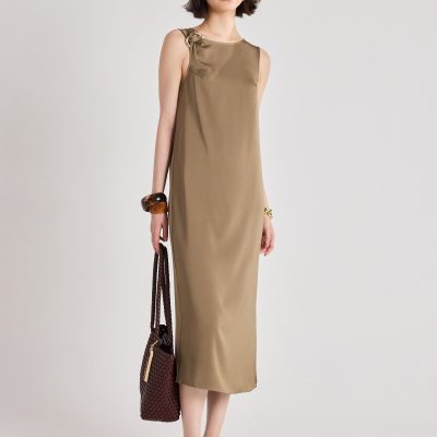 Yuni Satin Column Dress