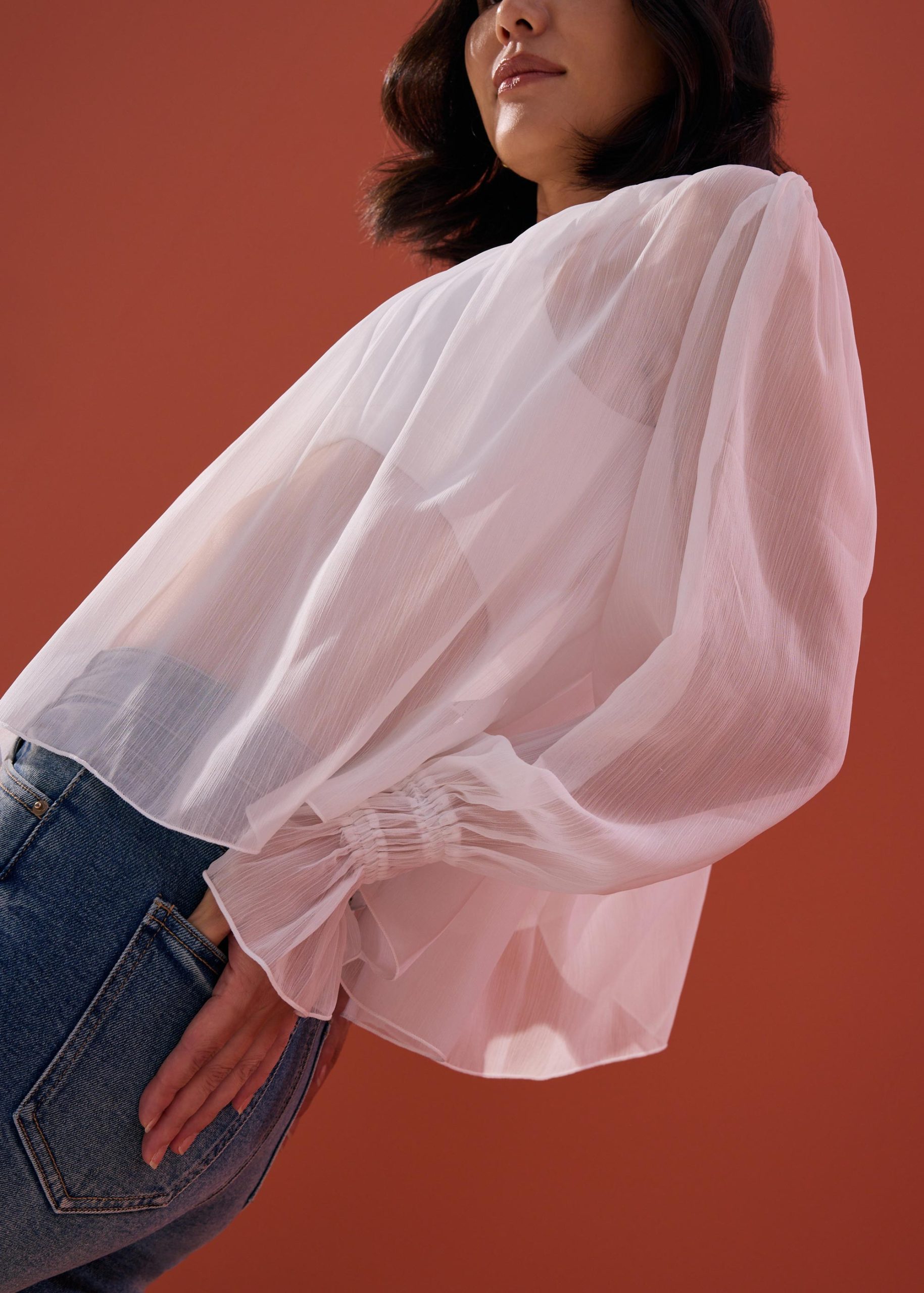 Sheer Poet Blouse - Image 10