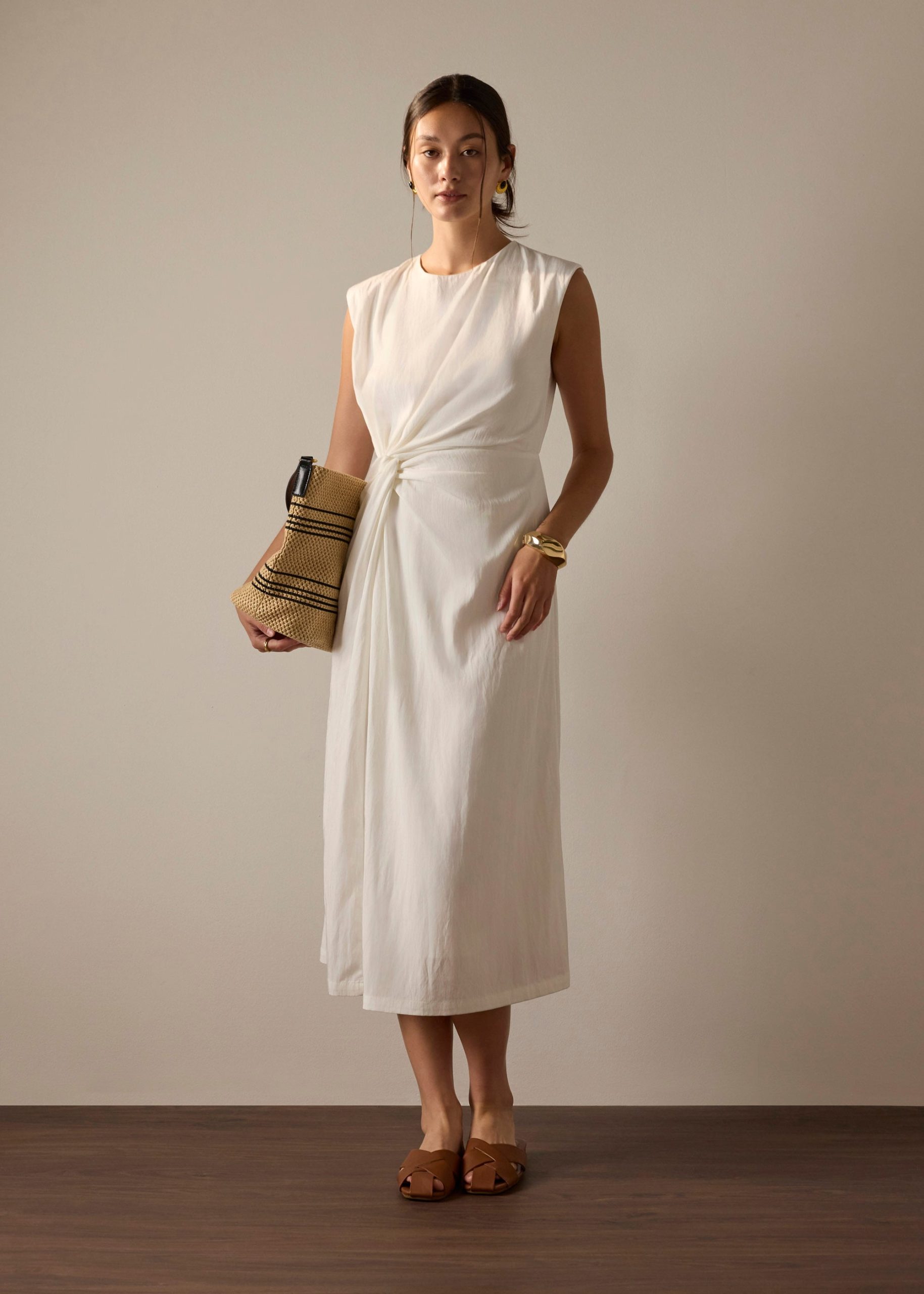 Crinkled Twist Knot Midaxi Dress - Image 12
