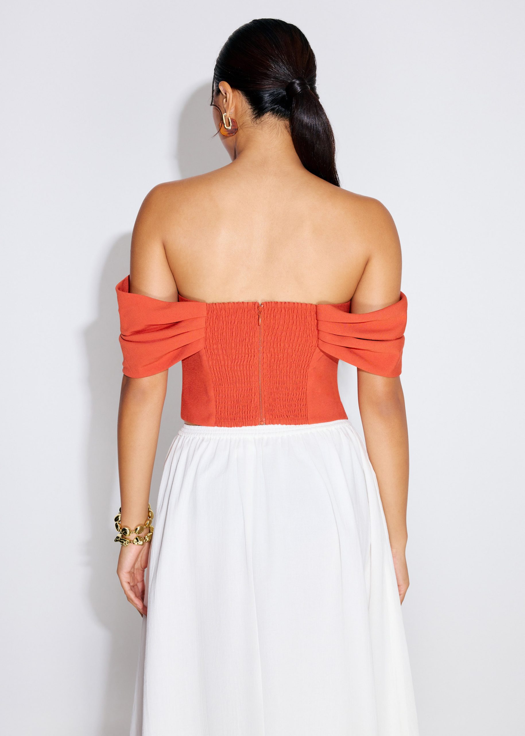 BraFree by LB Ruched Off Shoulder Fitted Top - Image 17