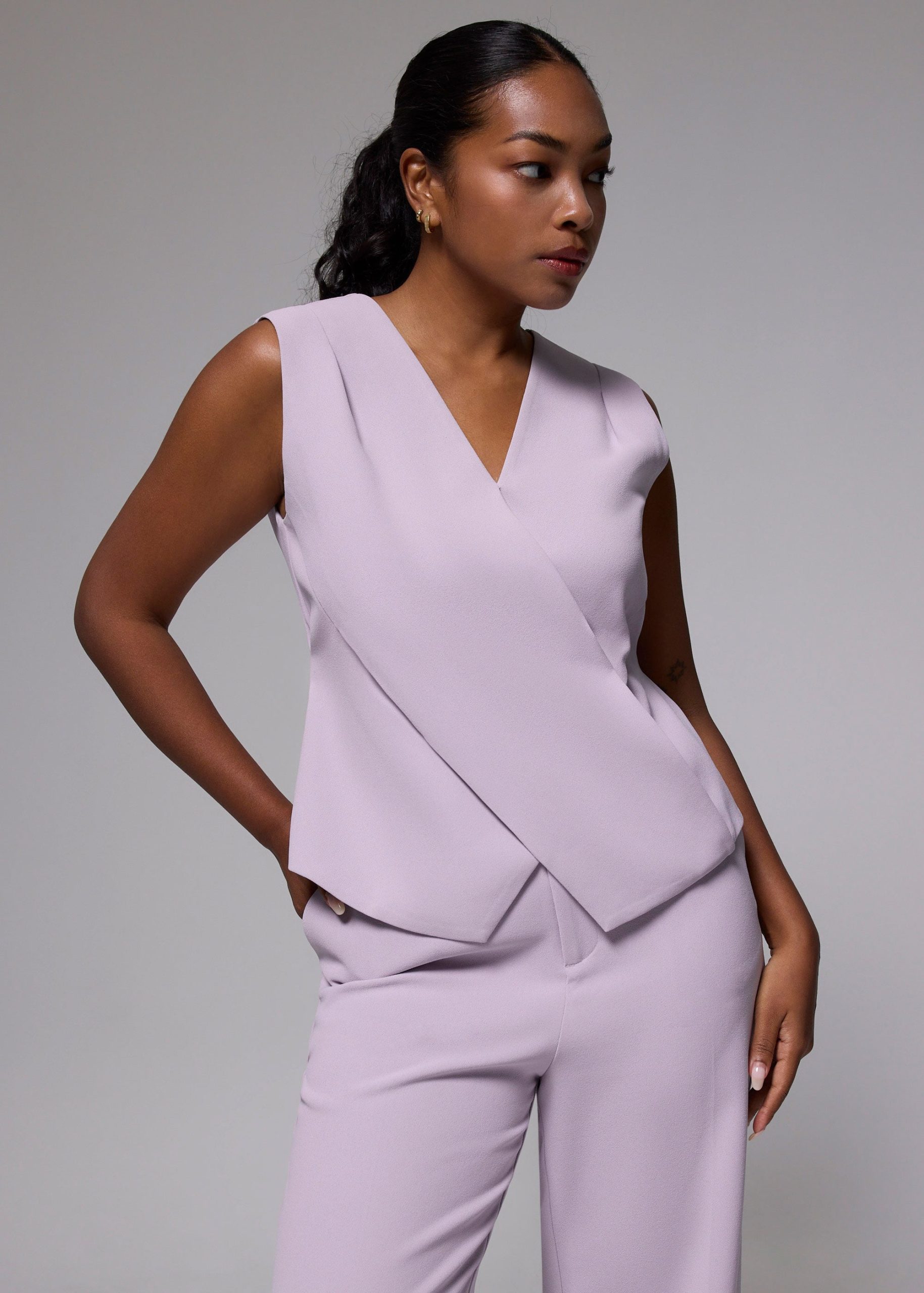 Mae Tailored Cross Over Top - Image 29