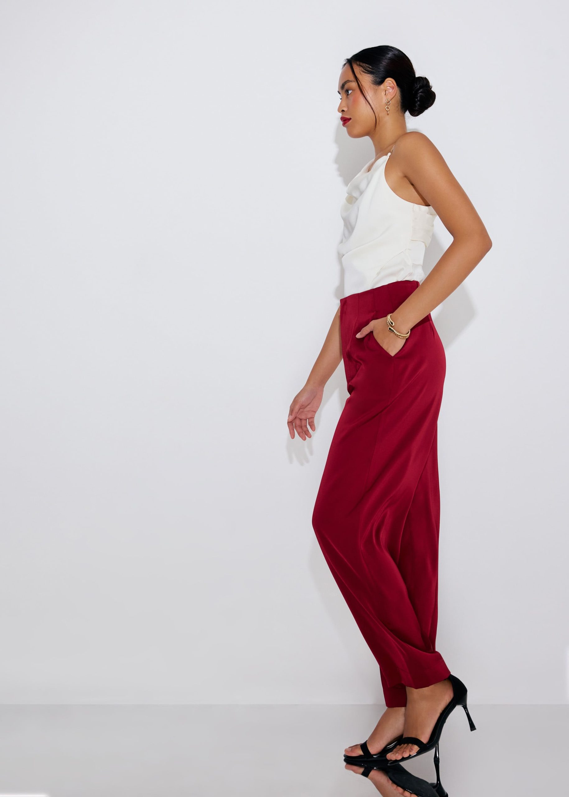 Leggy??Seva Satin Straight Leg Pants - Image 11
